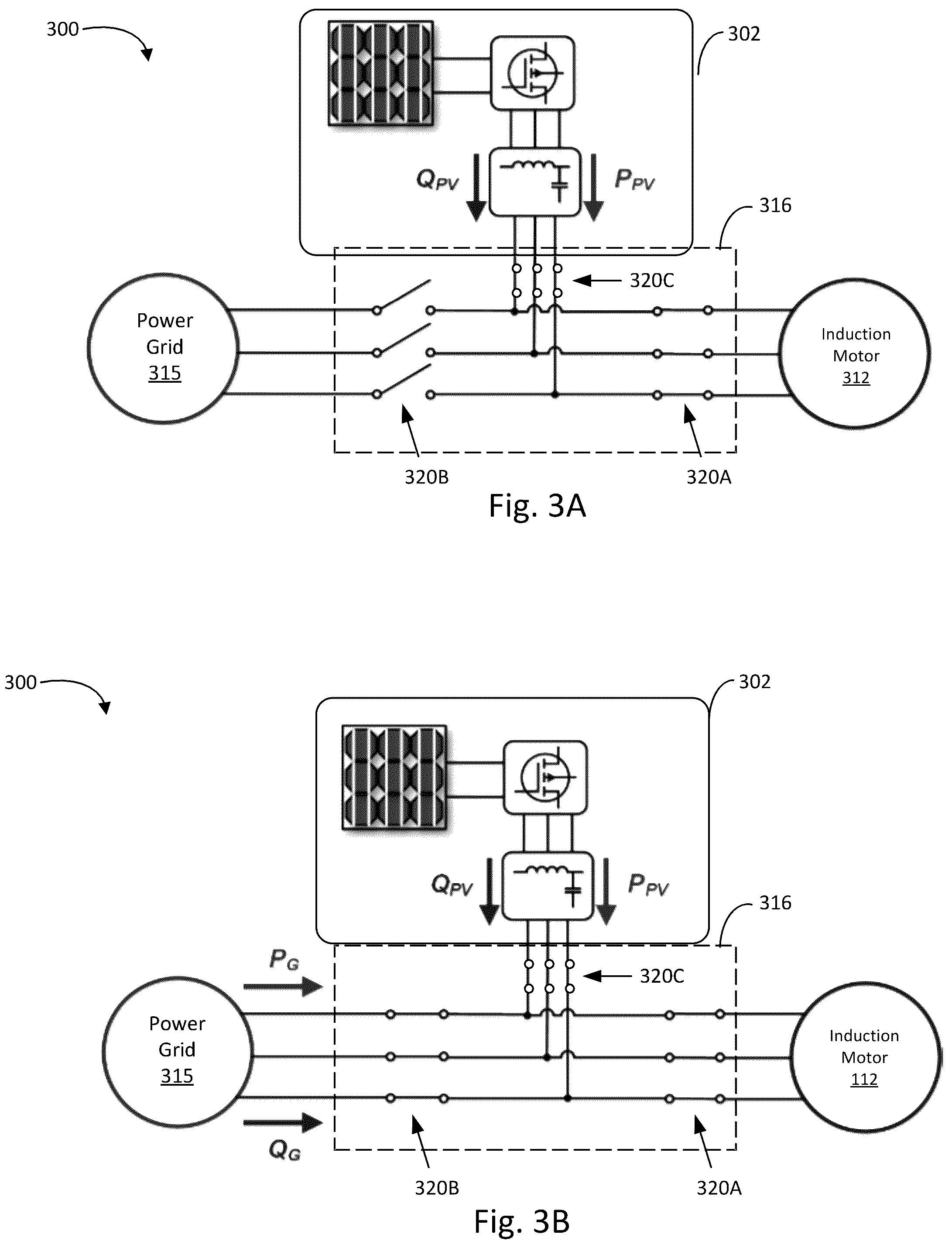 Patent US12126177 Figure 3 – Solar power system for induction motor soft-starting and power compensation, and related methods