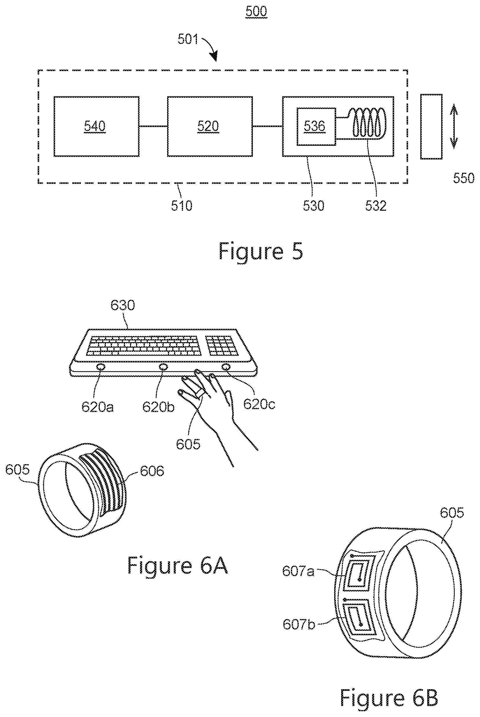 Patent US12126181 Figure 5 – Energy harvesting circuits for a smart ring