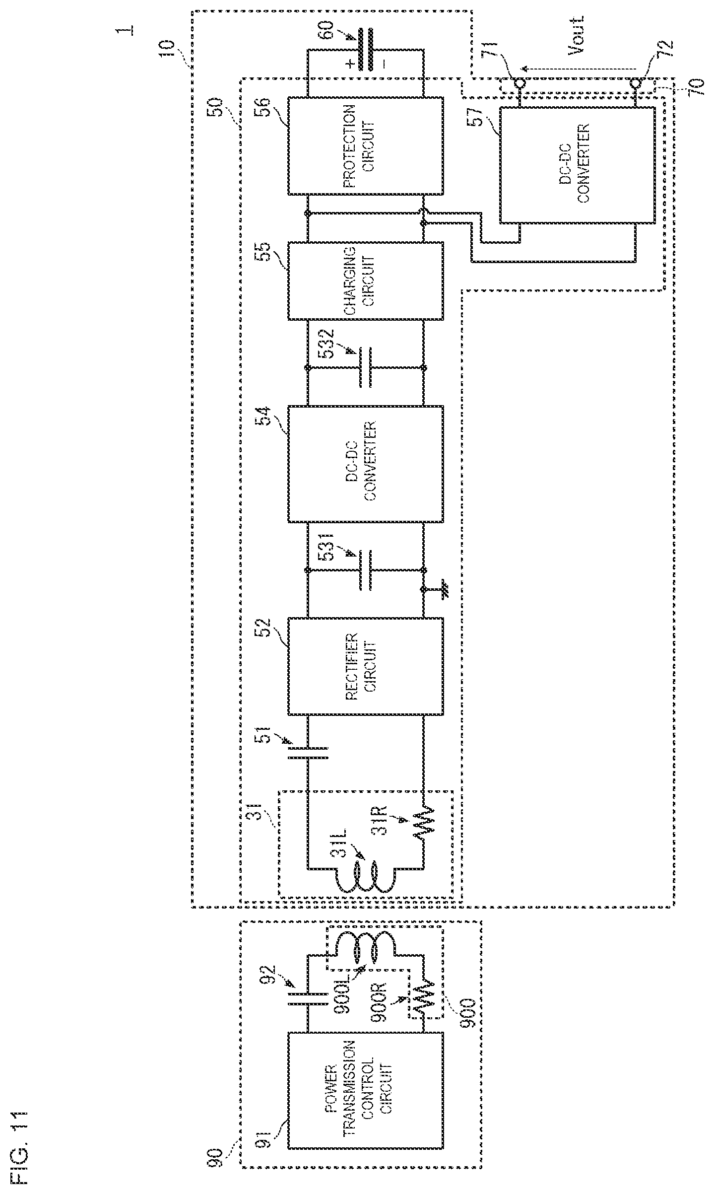 Patent US12126184 Figure 9 – Power receiver for wireless power supply system and electronic device