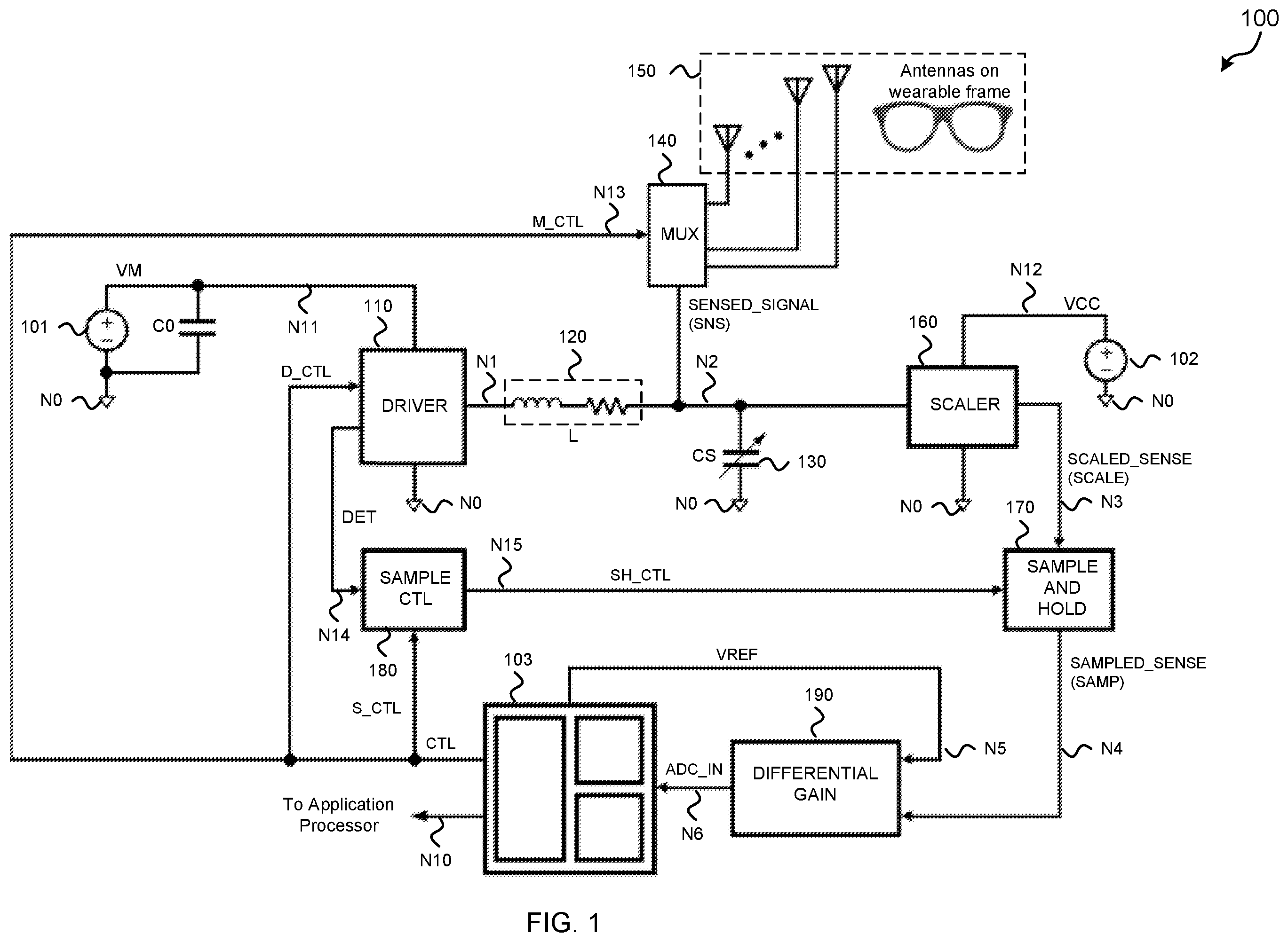Patent US12126205 — High sensitivity resonant drive scheme for RF face tracking — Figure 1