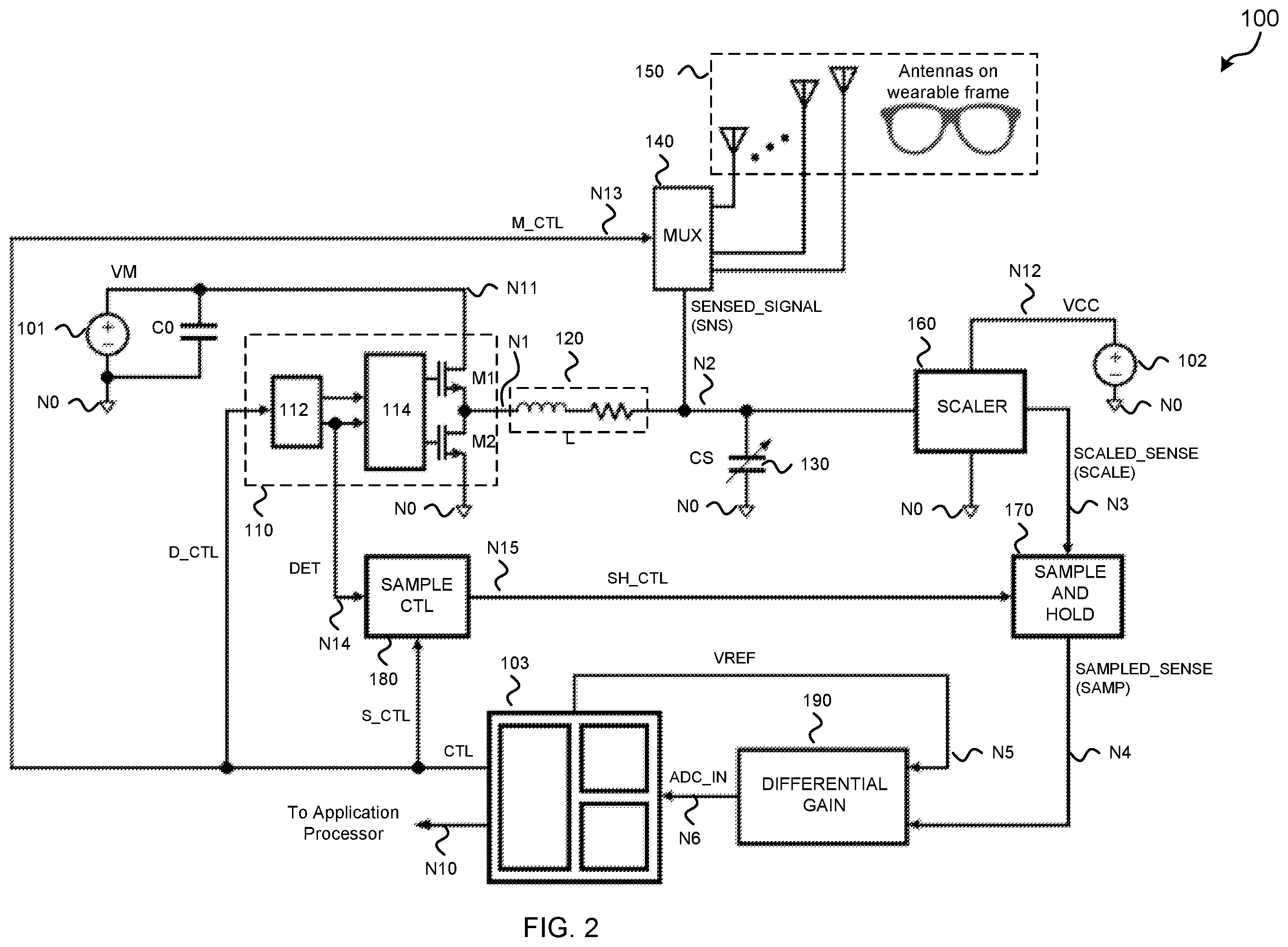 Patent US12126205 Figure 2 – High sensitivity resonant drive scheme for RF face tracking