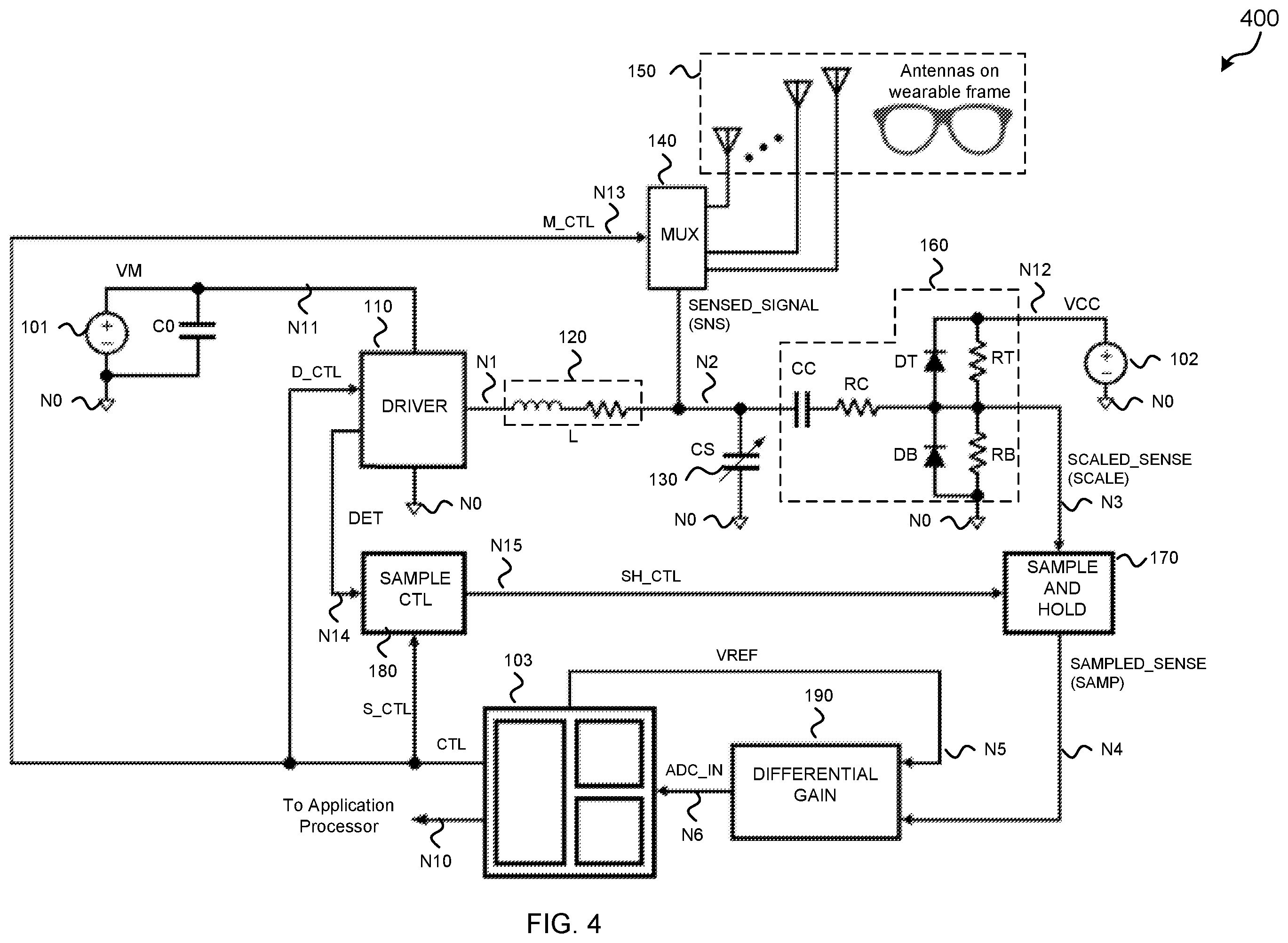 Patent US12126205 Figure 4 – High sensitivity resonant drive scheme for RF face tracking