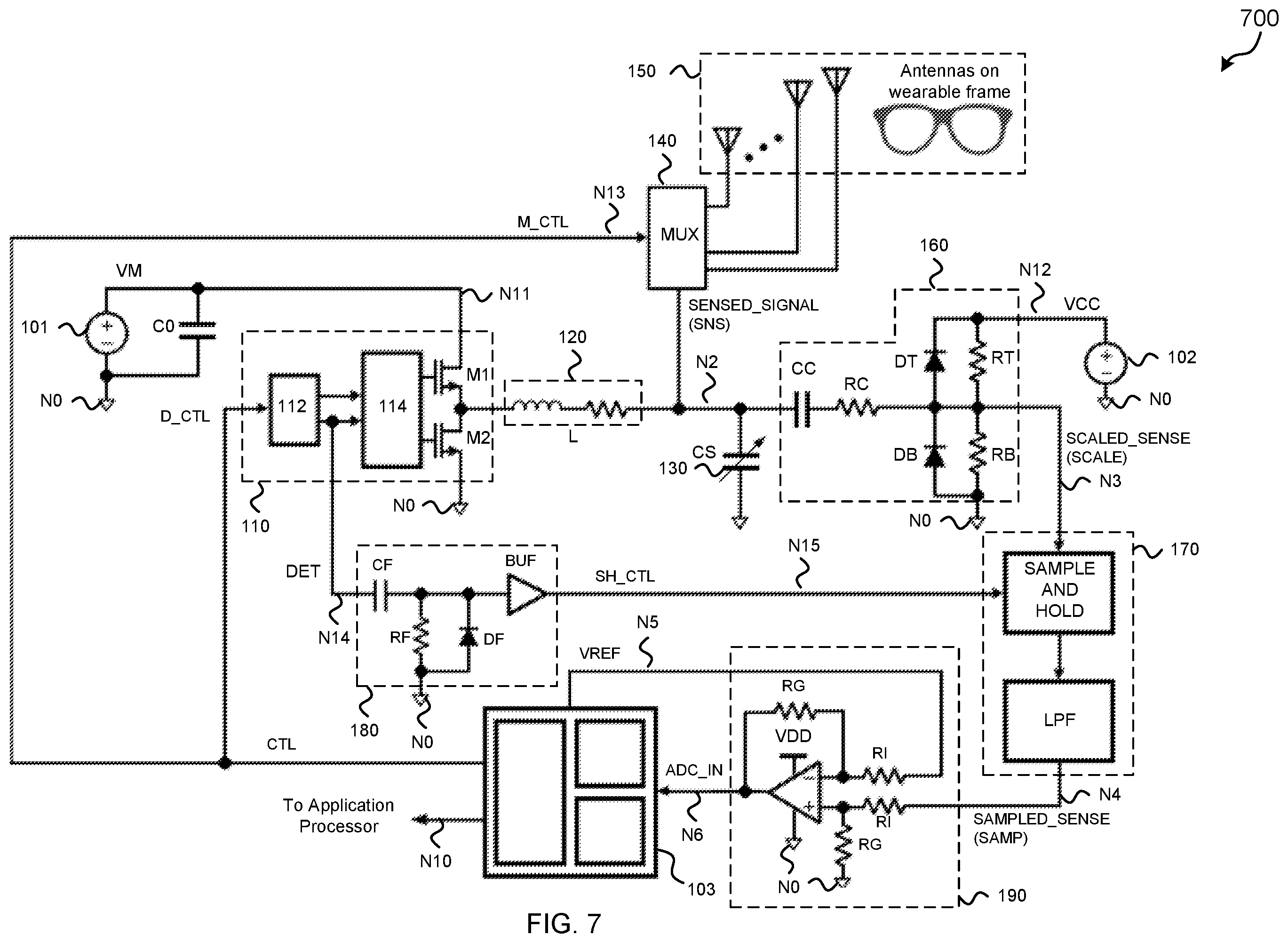 Patent US12126205 Figure 7 – High sensitivity resonant drive scheme for RF face tracking