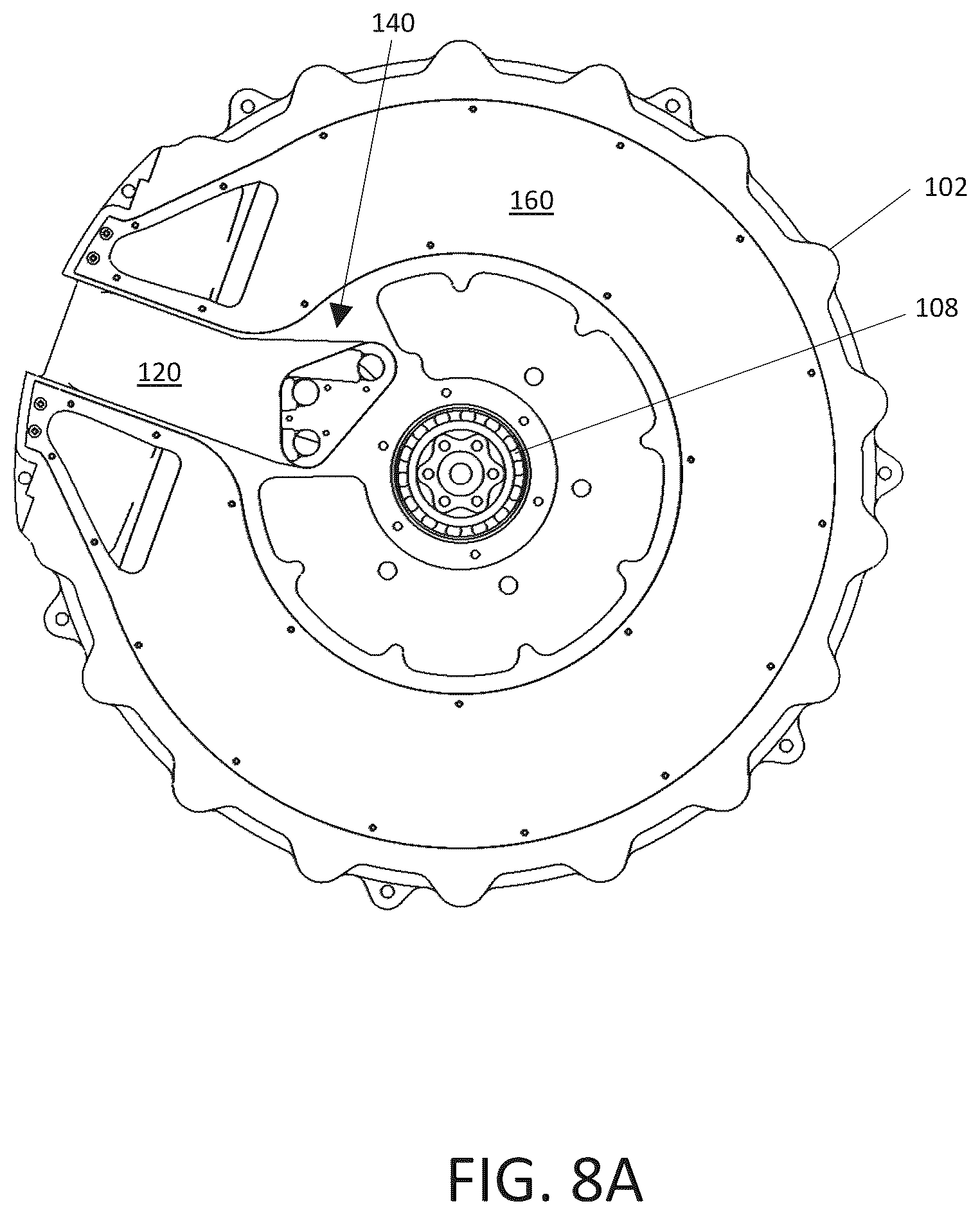 Patent US12126222 Figure 7 – Sealed axial flux motor with integrated cooling