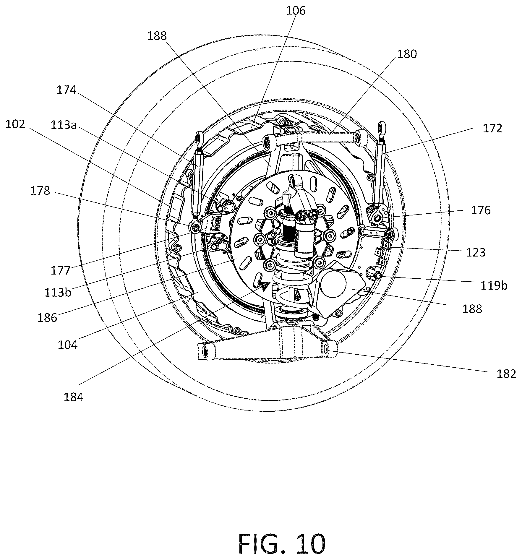 Patent US12126222 Figure 10 – Sealed axial flux motor with integrated cooling