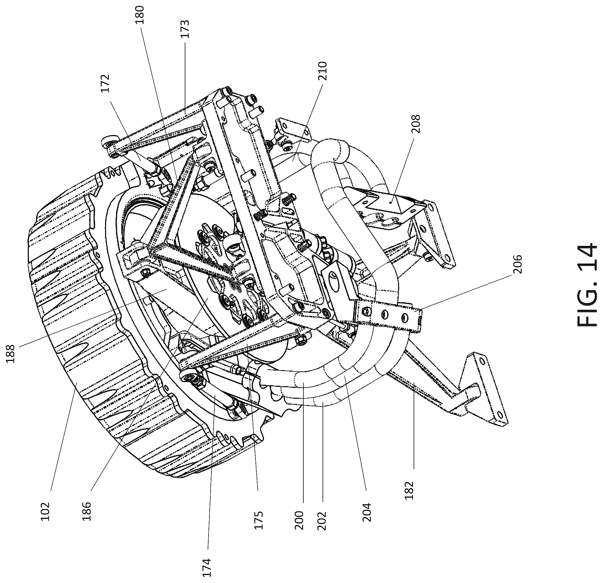 Patent US12126222 Figure 14 – Sealed axial flux motor with integrated cooling
