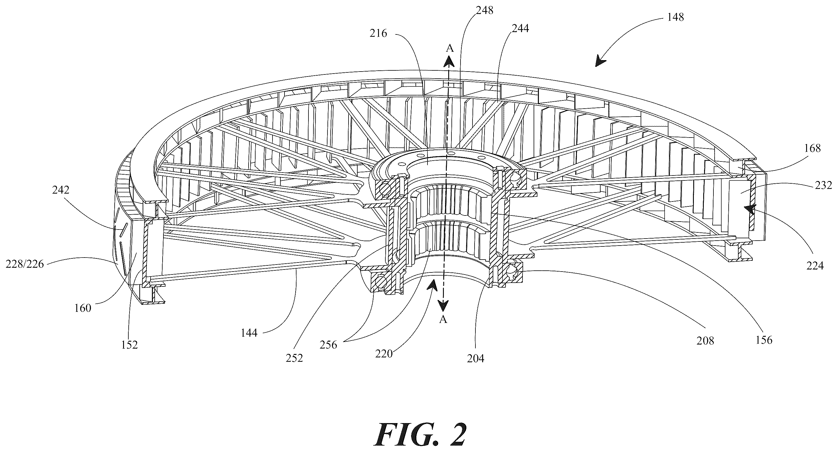 Patent US12126229 Figure 2 – Motor with a fully welded rotor for an electric aircraft and a method for manufacturing