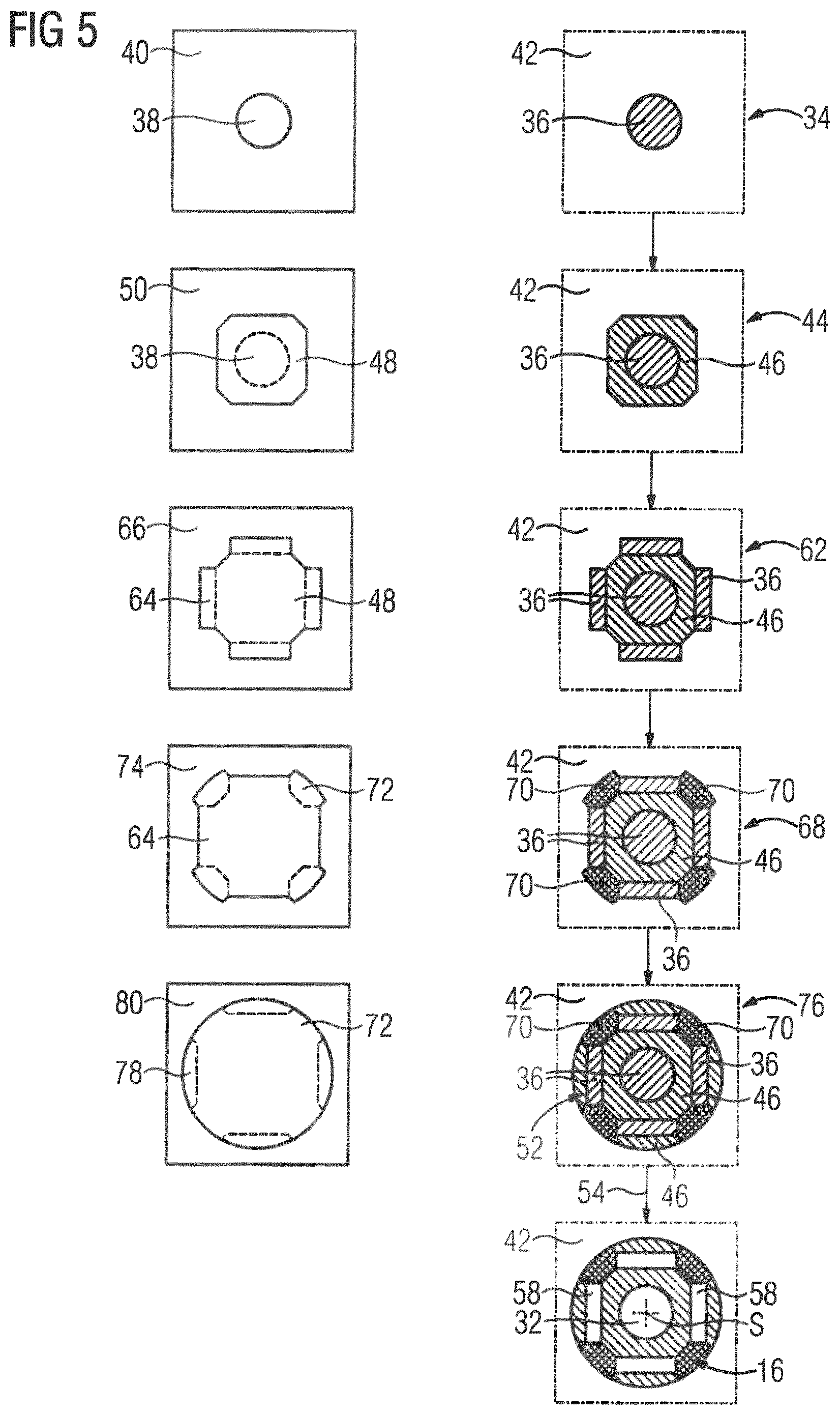 Patent US12126230 Figure 3 – Method for producing a material layer with at least one recess