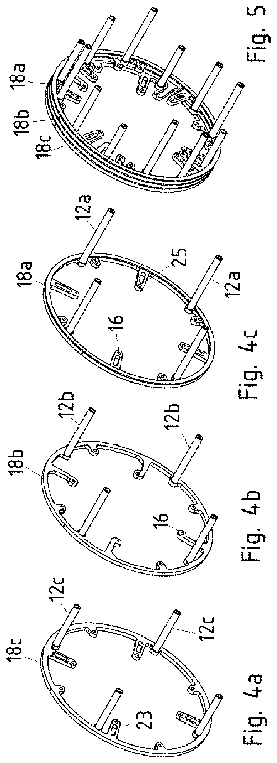 Patent US12126233 Figure 4 – Electric machine having several rigid winding pieces formed as hollow conductors-hydraulic connection concept II