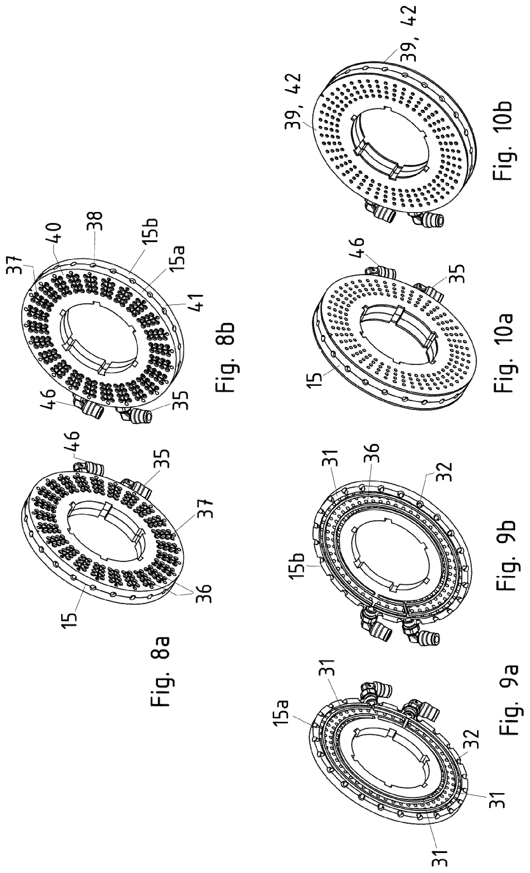 Patent US12126233 Figure 6 – Electric machine having several rigid winding pieces formed as hollow conductors-hydraulic connection concept II