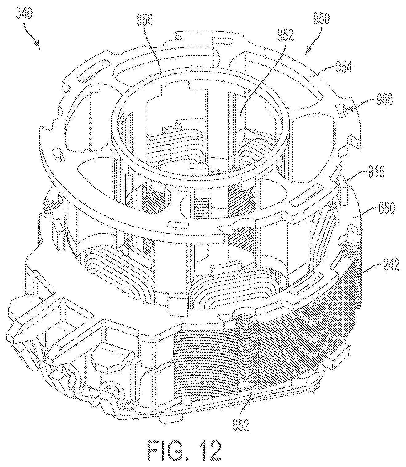 Patent US12126234 Figure 17 – Stator assembly for a brushless motor in a power tool preliminary class