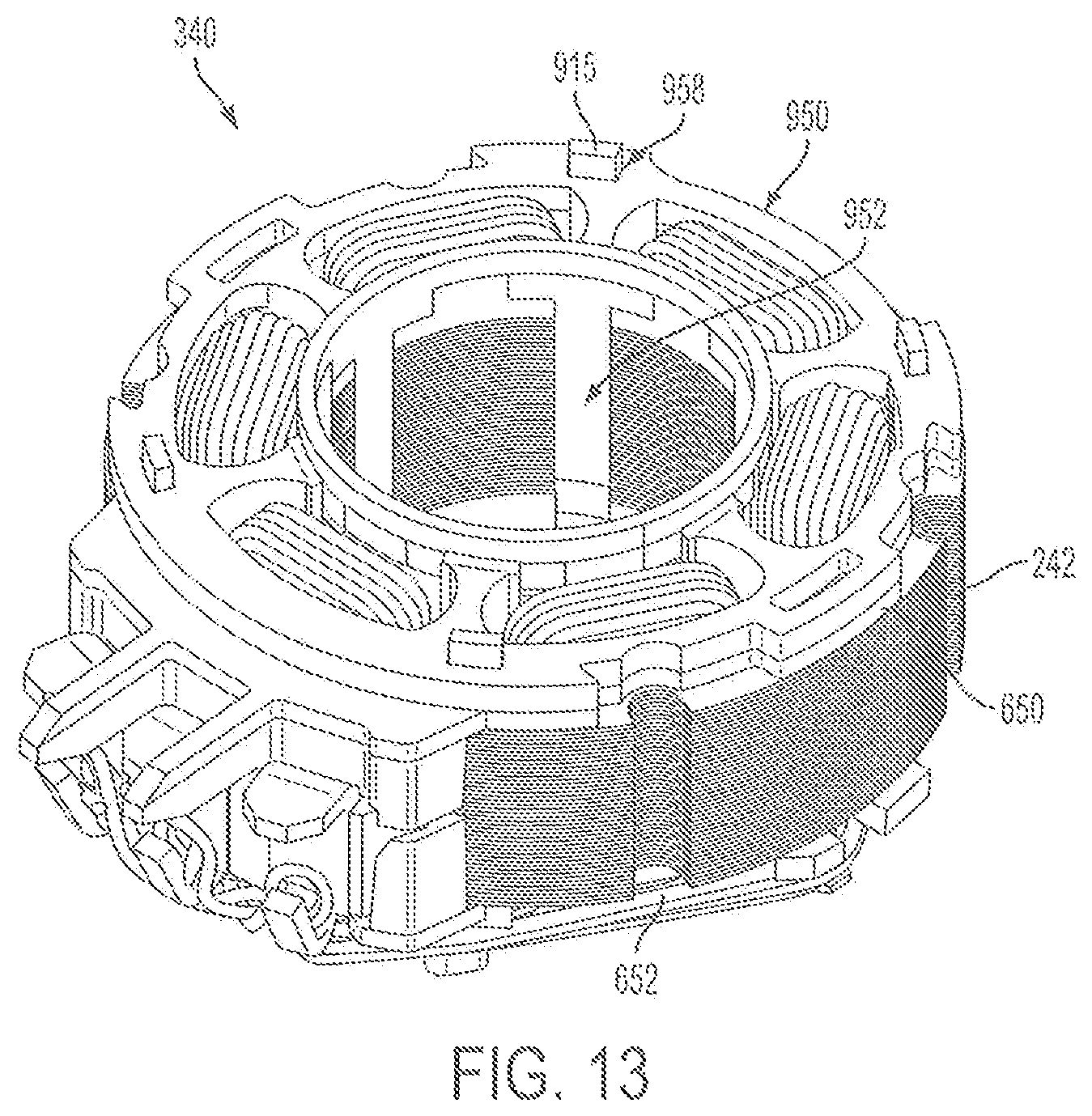 Patent US12126234 Figure 18 – Stator assembly for a brushless motor in a power tool preliminary class