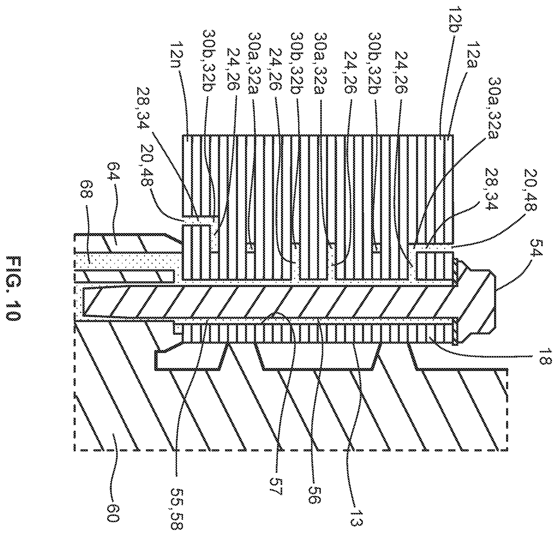 Patent US12126242 Figure 7 – Motor stator coolant distribution via internal channels
