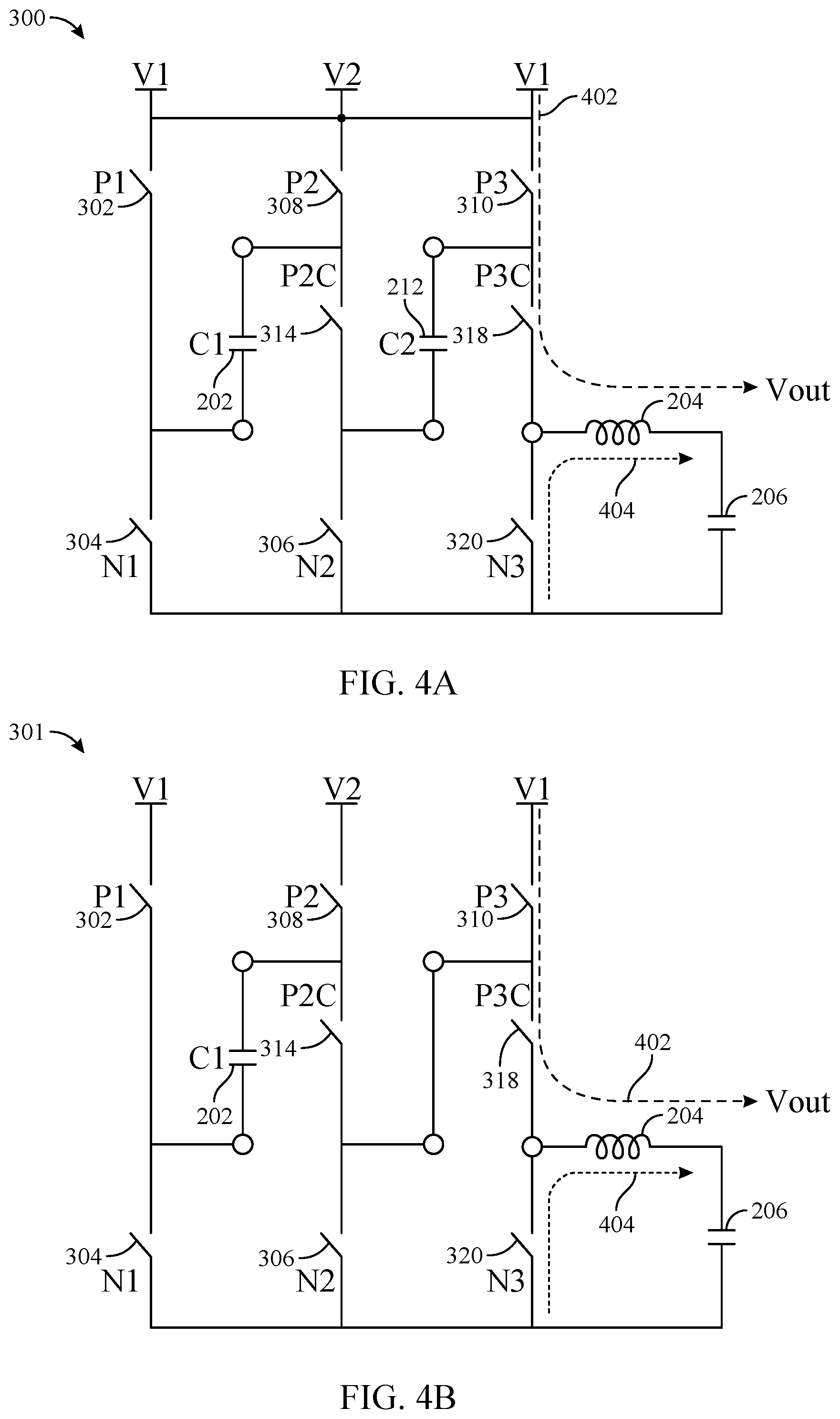 Patent US12126249 Figure 4 – Hybrid buck converter