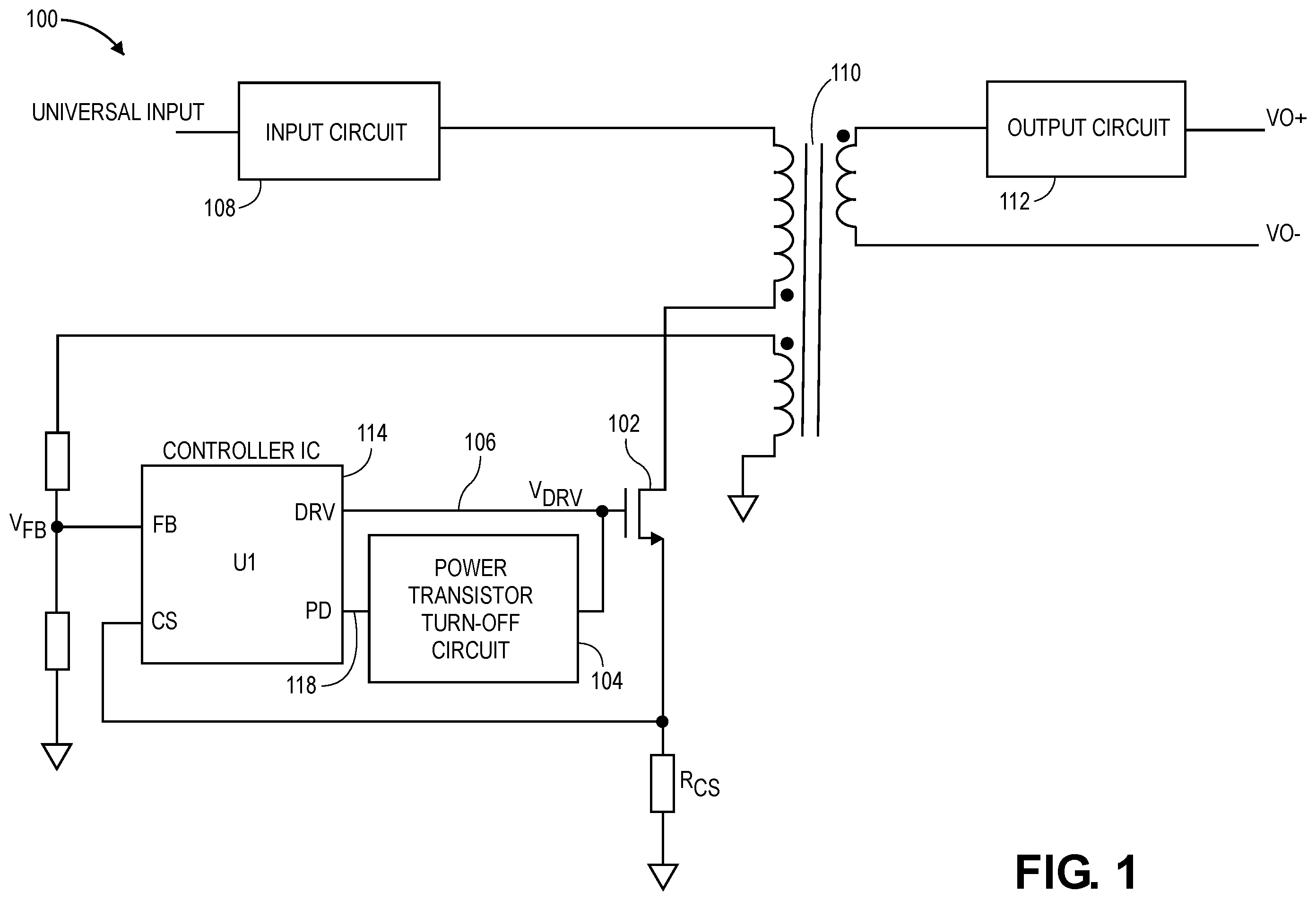 Patent US12126251 Figure 1 – Transistor turn-off circuit