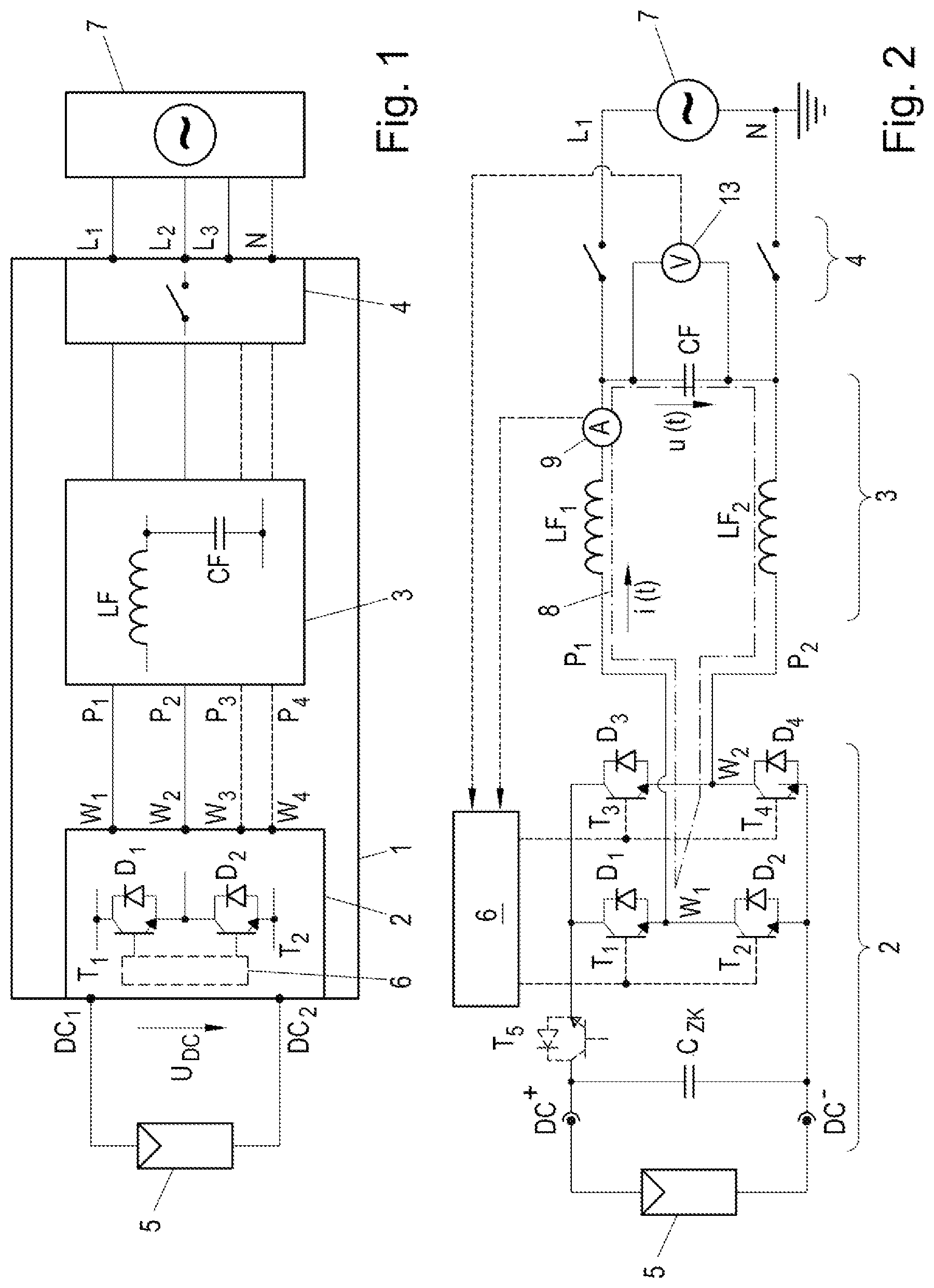 Patent US12126252 Figure 1 – Determination of filter parameters in an inverter
