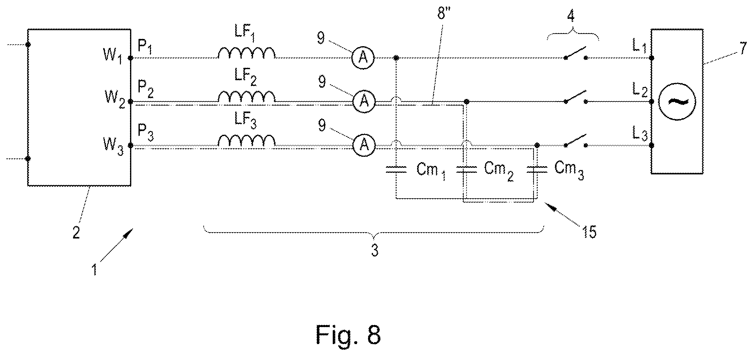 Patent US12126252 Figure 5 – Determination of filter parameters in an inverter