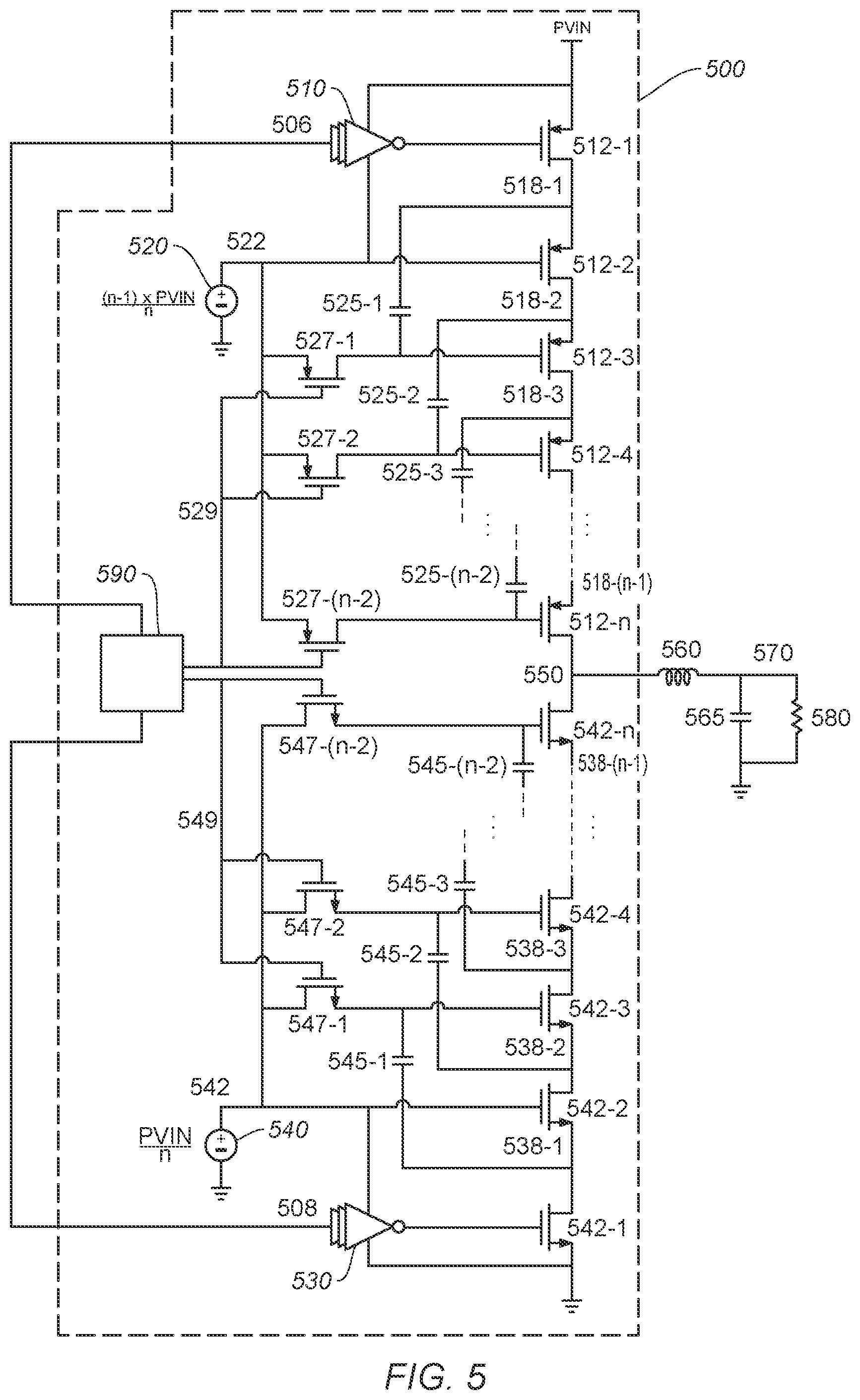 Patent US12126259 Figure 6 – High voltage stage for switching regulator