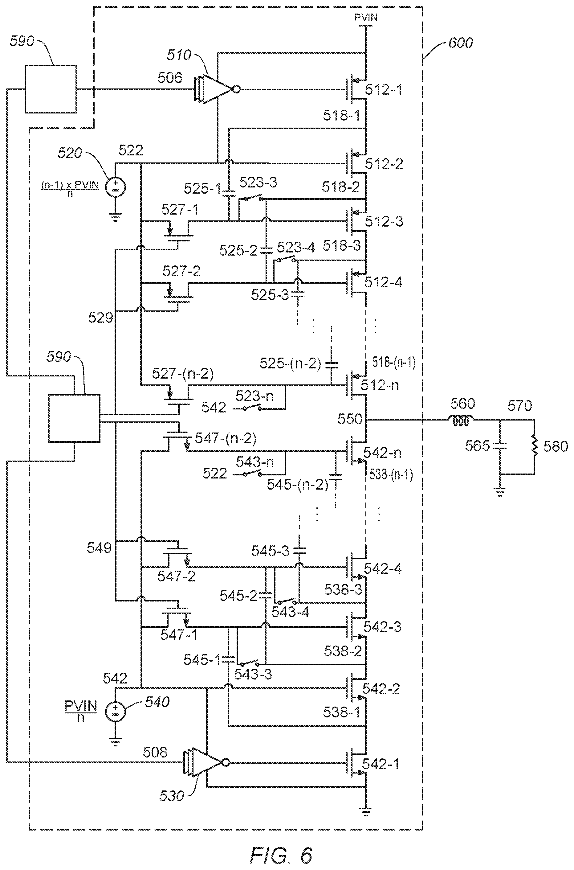 Patent US12126259 Figure 7 – High voltage stage for switching regulator