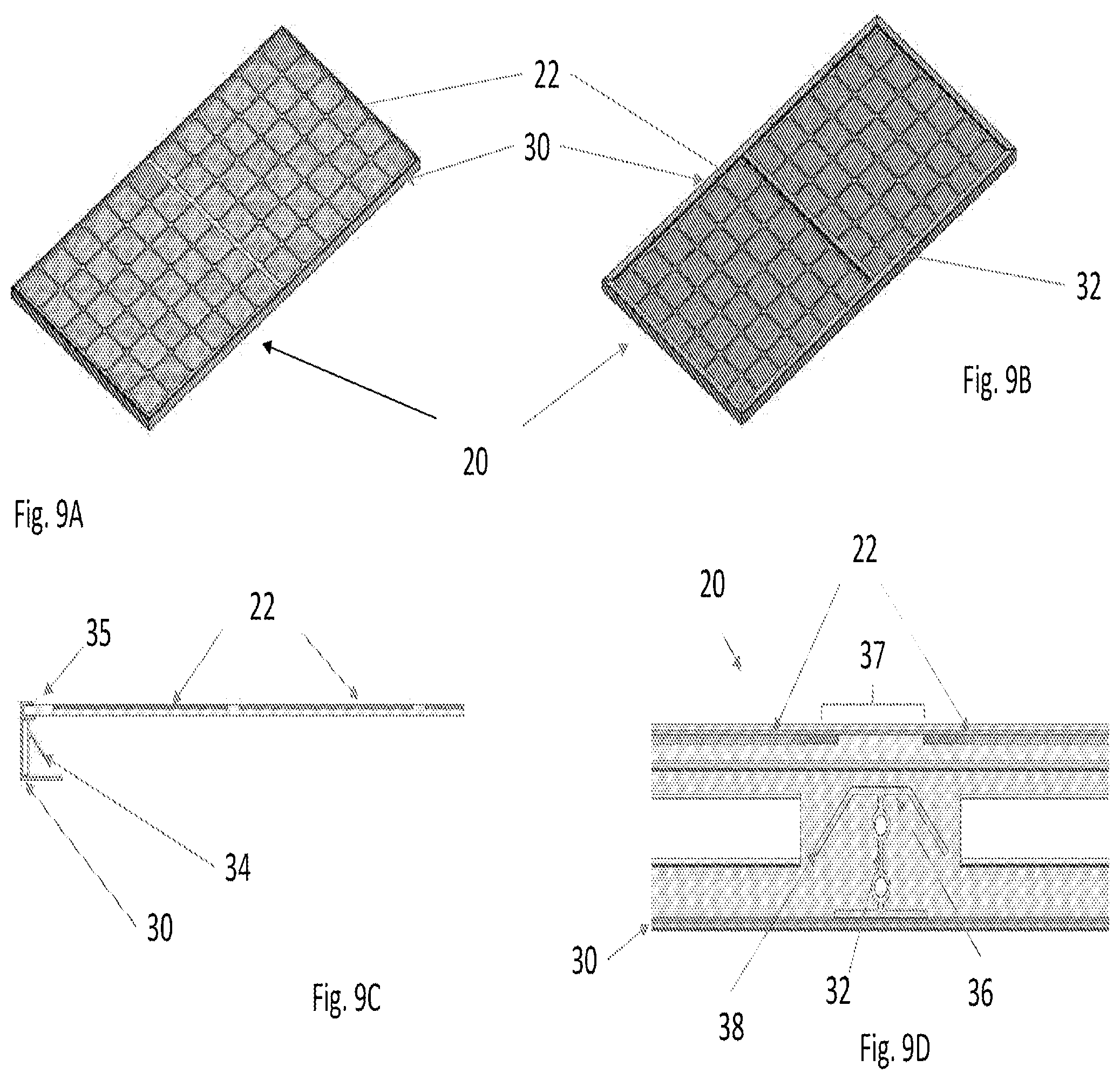 Patent US12126300 Figure 8 – Light management systems for optimizing performance of bifacial solar module