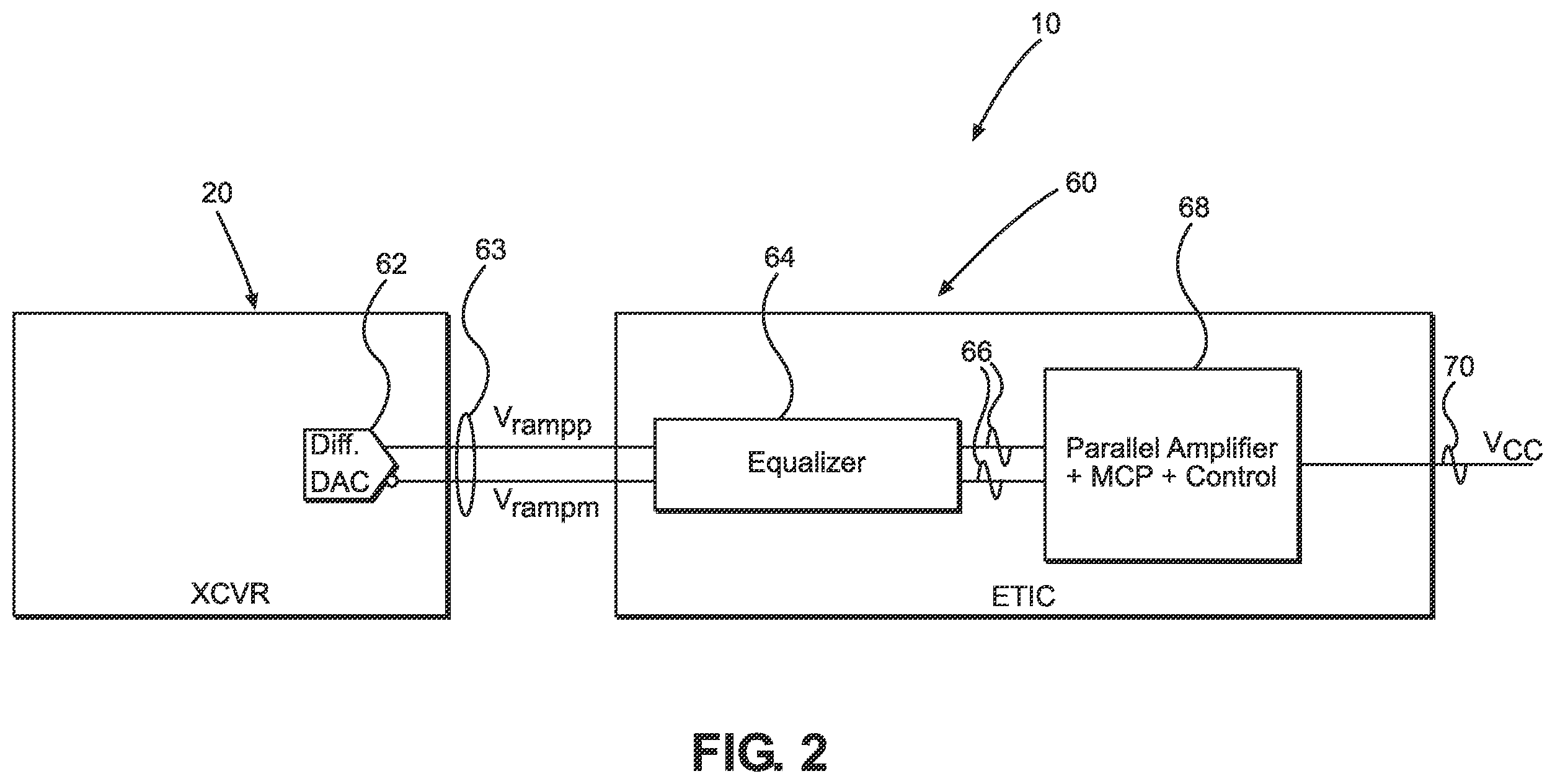 Patent US12126305 Figure 2 – Radio frequency (RF) equalizer in an envelope tracking (ET) circuit