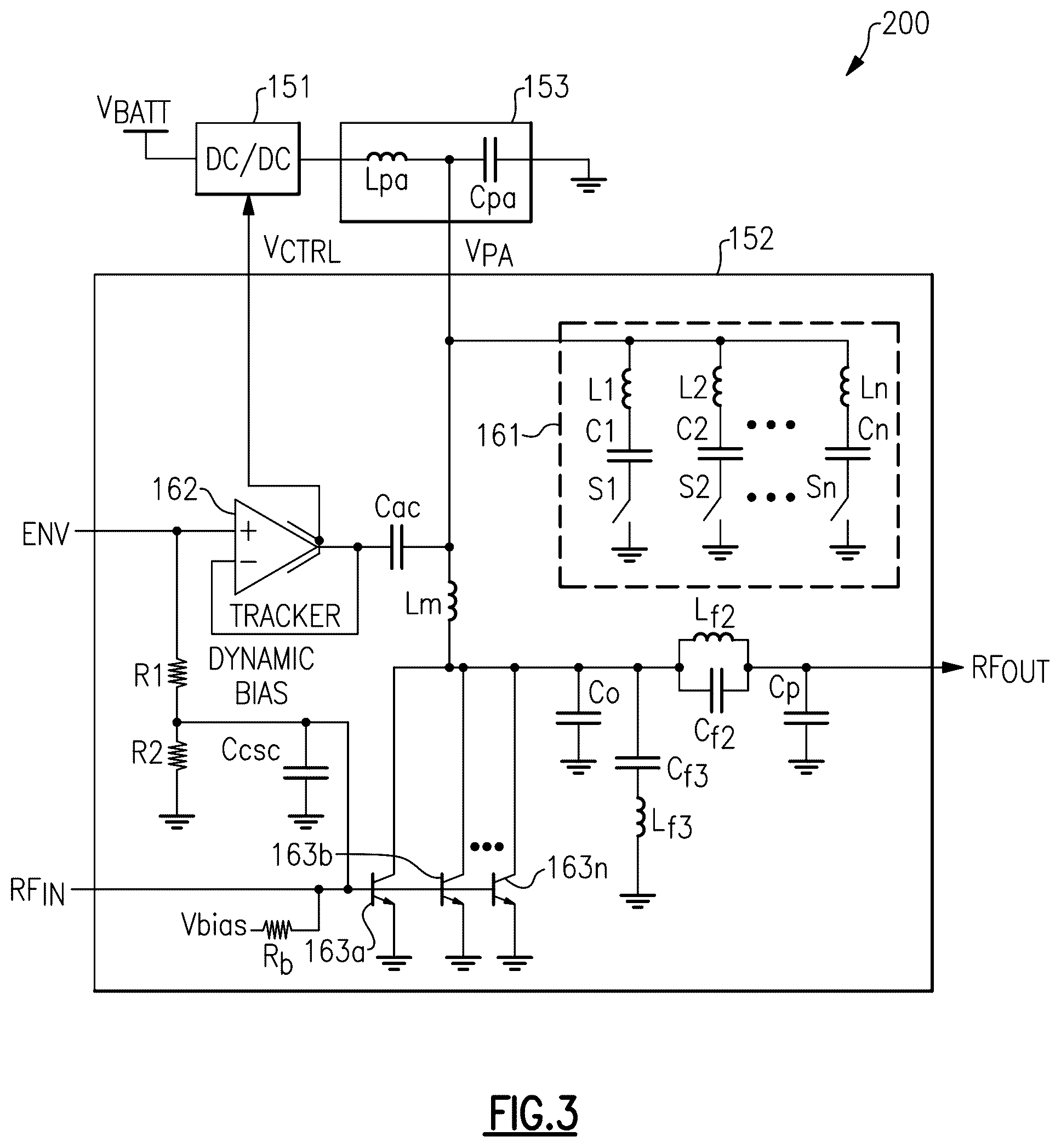 Patent US12126307 Figure 4 – Power amplifier modules with controllable envelope tracking noise filters