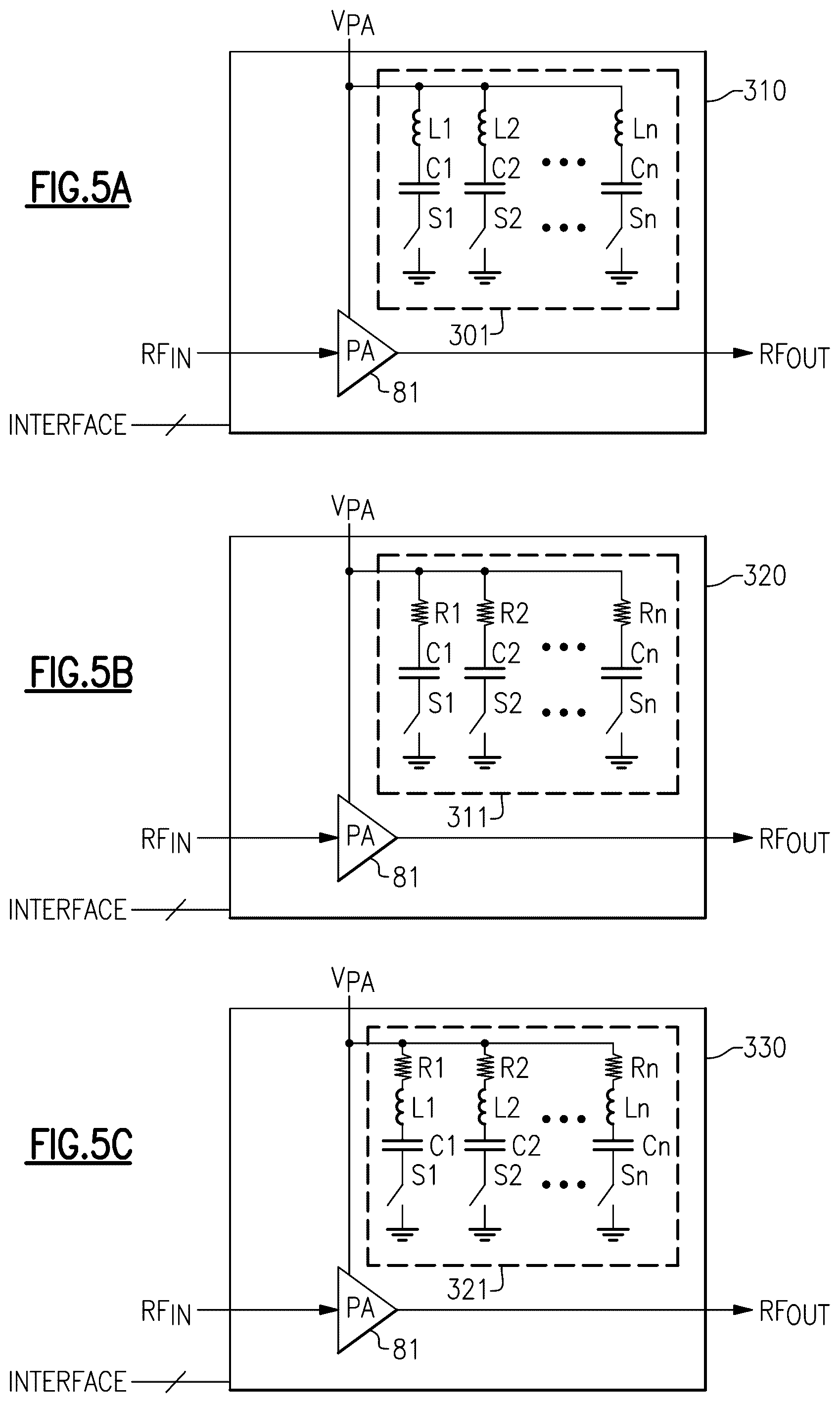 Patent US12126307 Figure 6 – Power amplifier modules with controllable envelope tracking noise filters