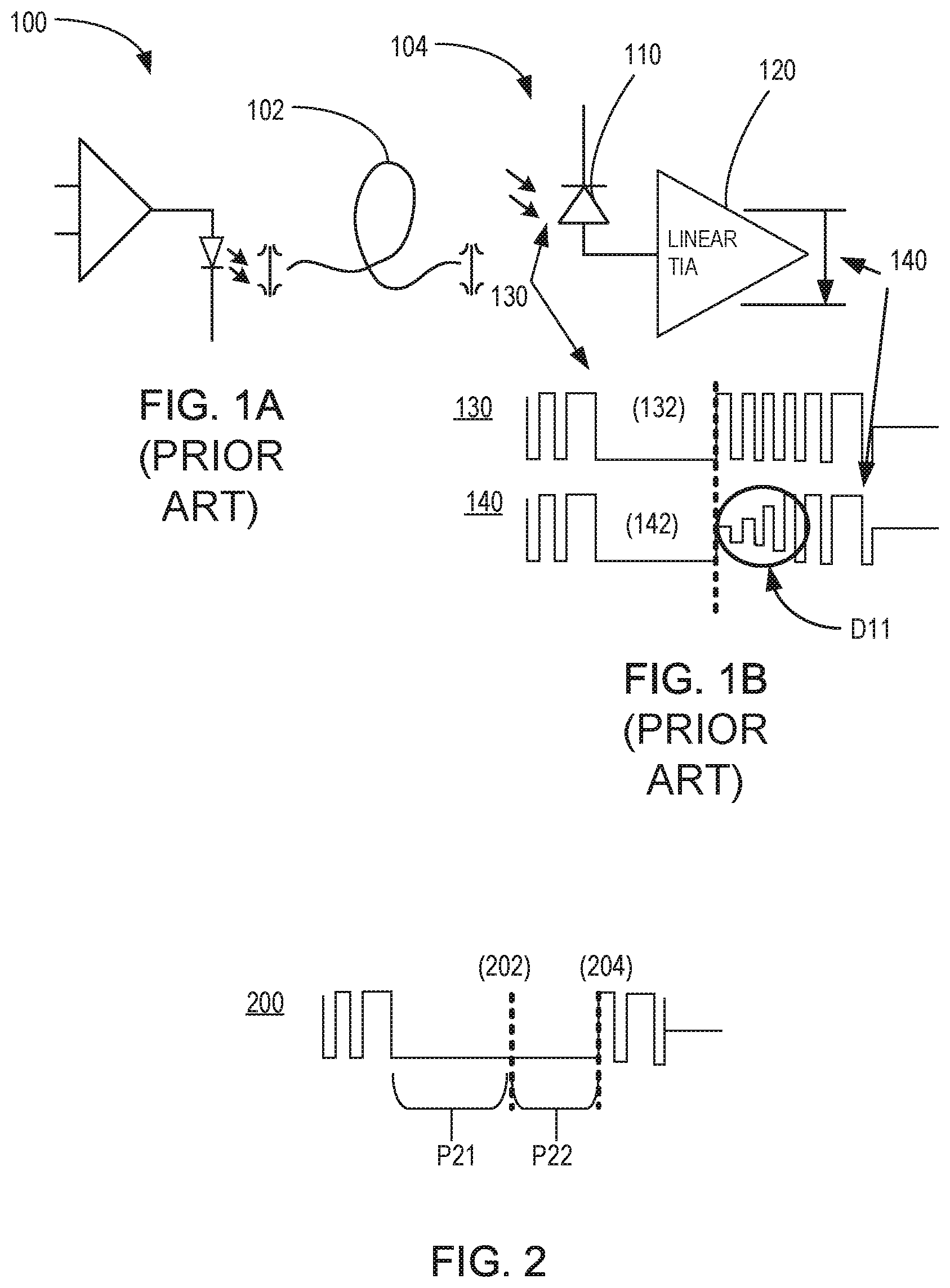 Patent US12126312 — Control of linear trans-impedance amplifier (TIA) during settling after recovering from loss of signal in receiver — Figure 1