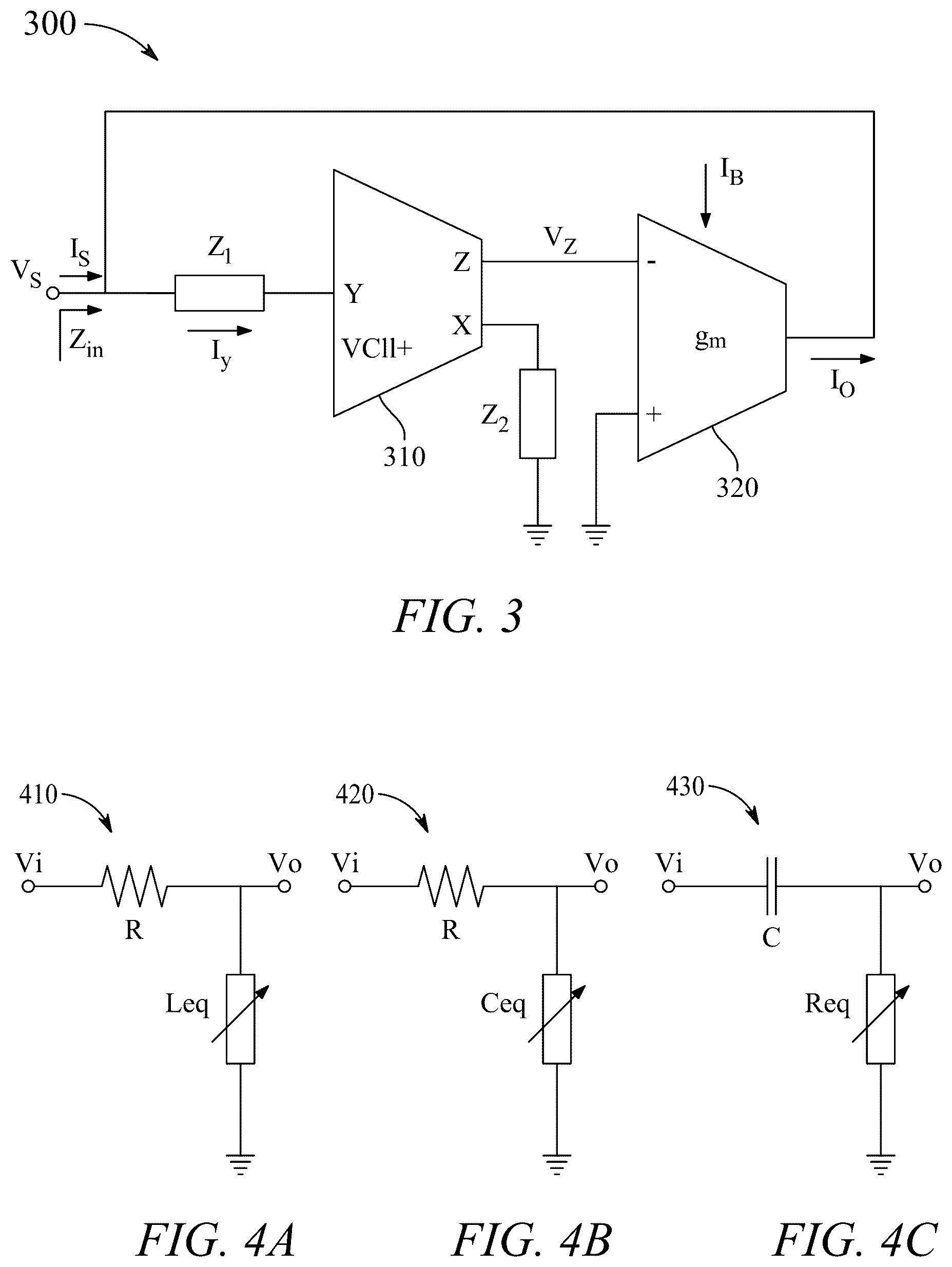 Patent US12126315 Figure 2 – Tunable grounded positive and negative active inductor simulator and impedance multiplier
