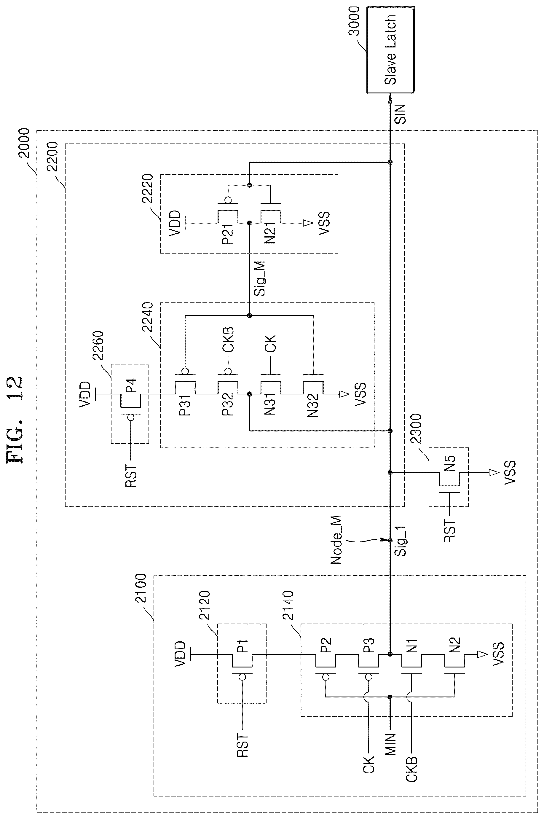 Patent US12126343 Figure 14 – Flip-flop, master-slave flip-flop, and operating method thereof