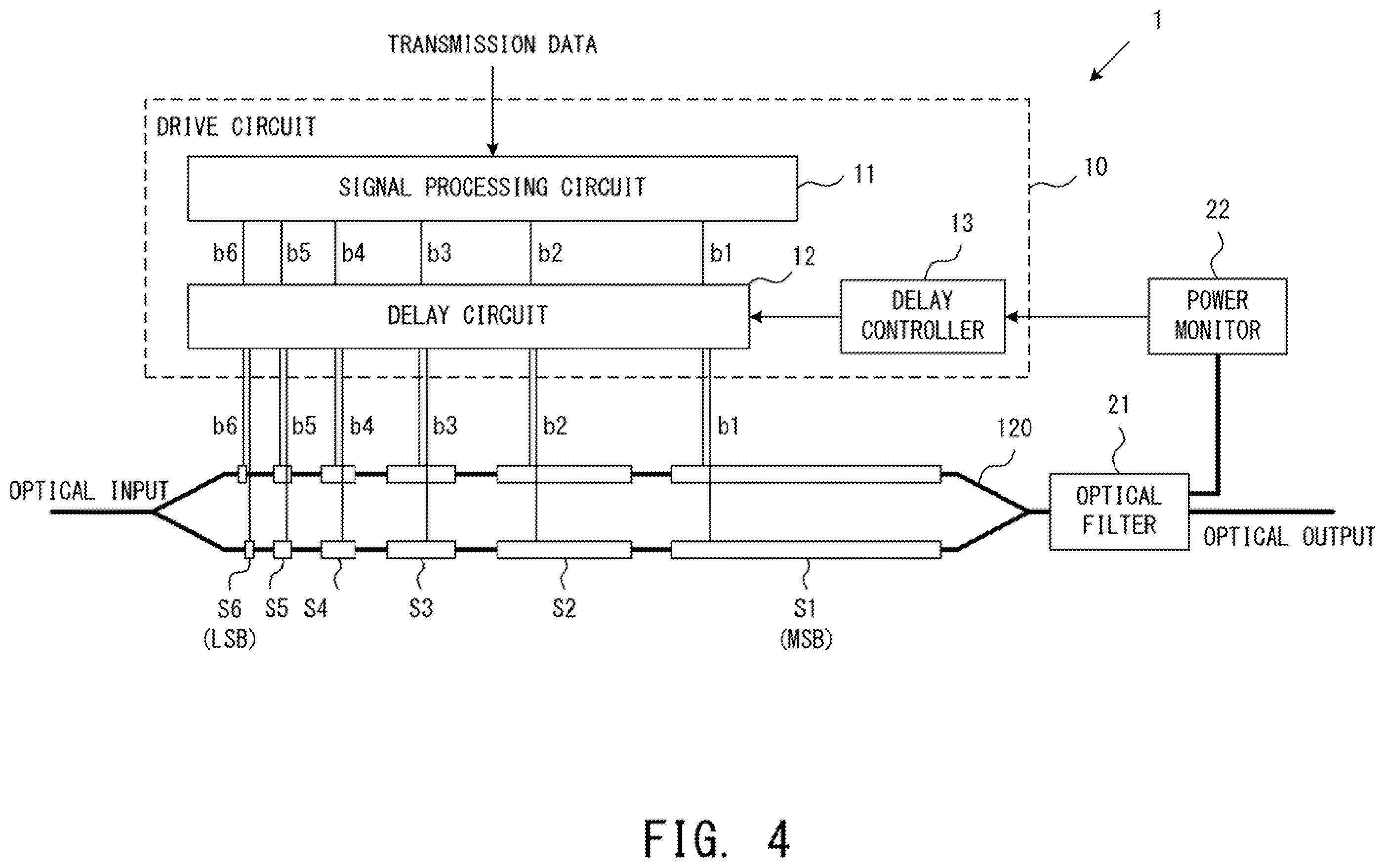 Patent US12126386 Figure 4 – Optical transmitter that transmits multi-level optical signal