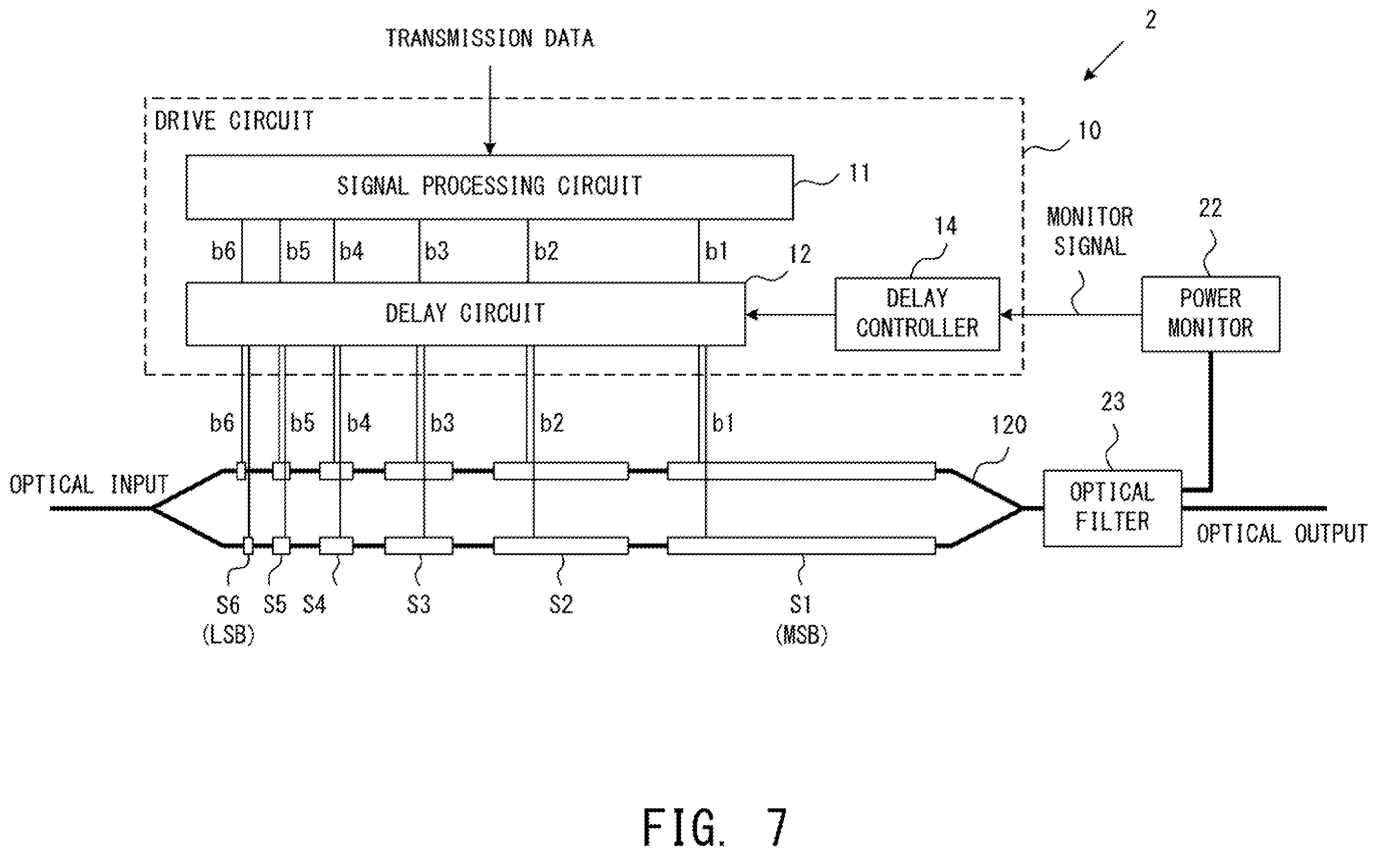 Patent US12126386 Figure 7 – Optical transmitter that transmits multi-level optical signal