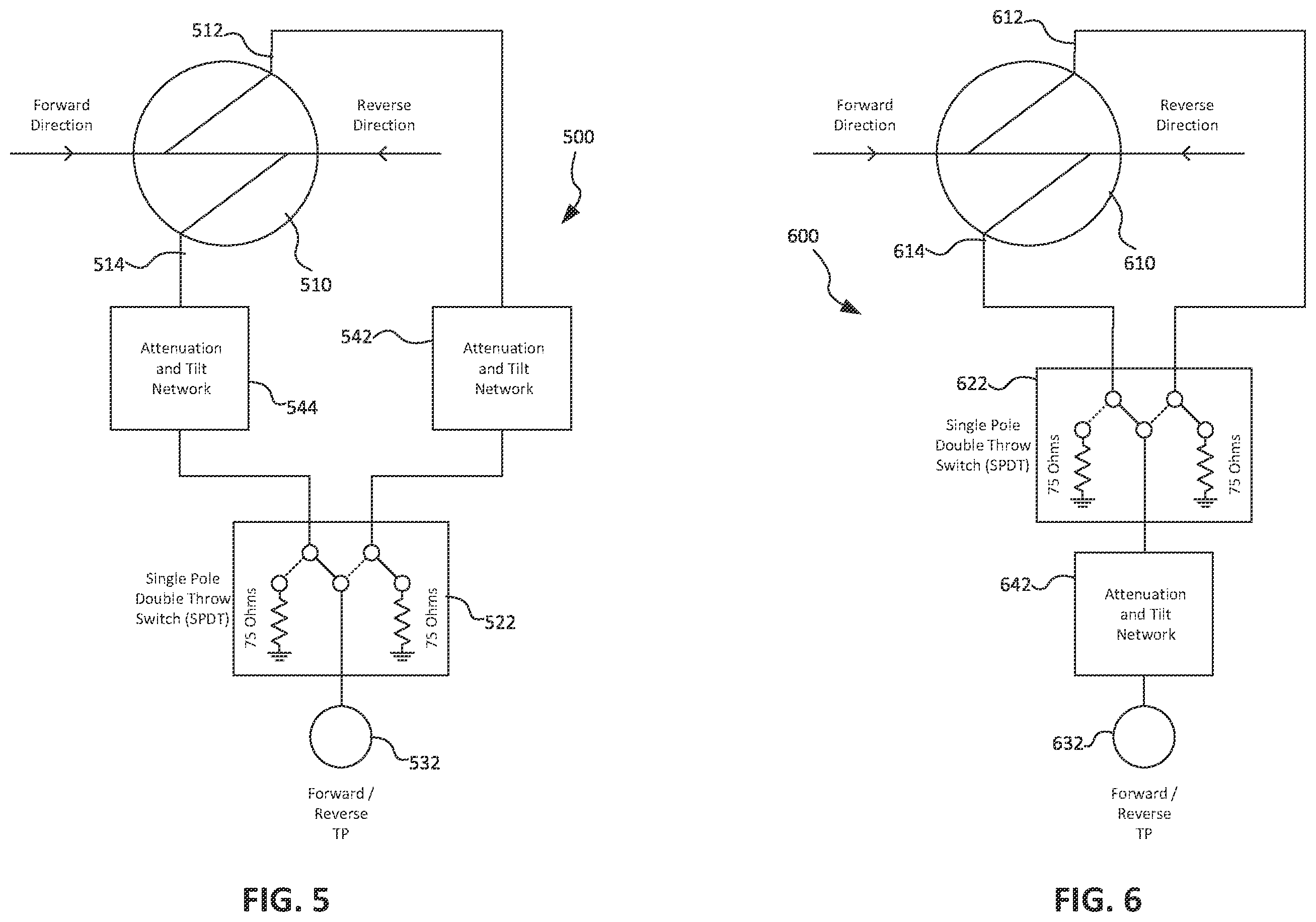 Patent US12126388 Figure 3 – Forward and reverse test point circuit with switchable termination for use in an RF amplifier