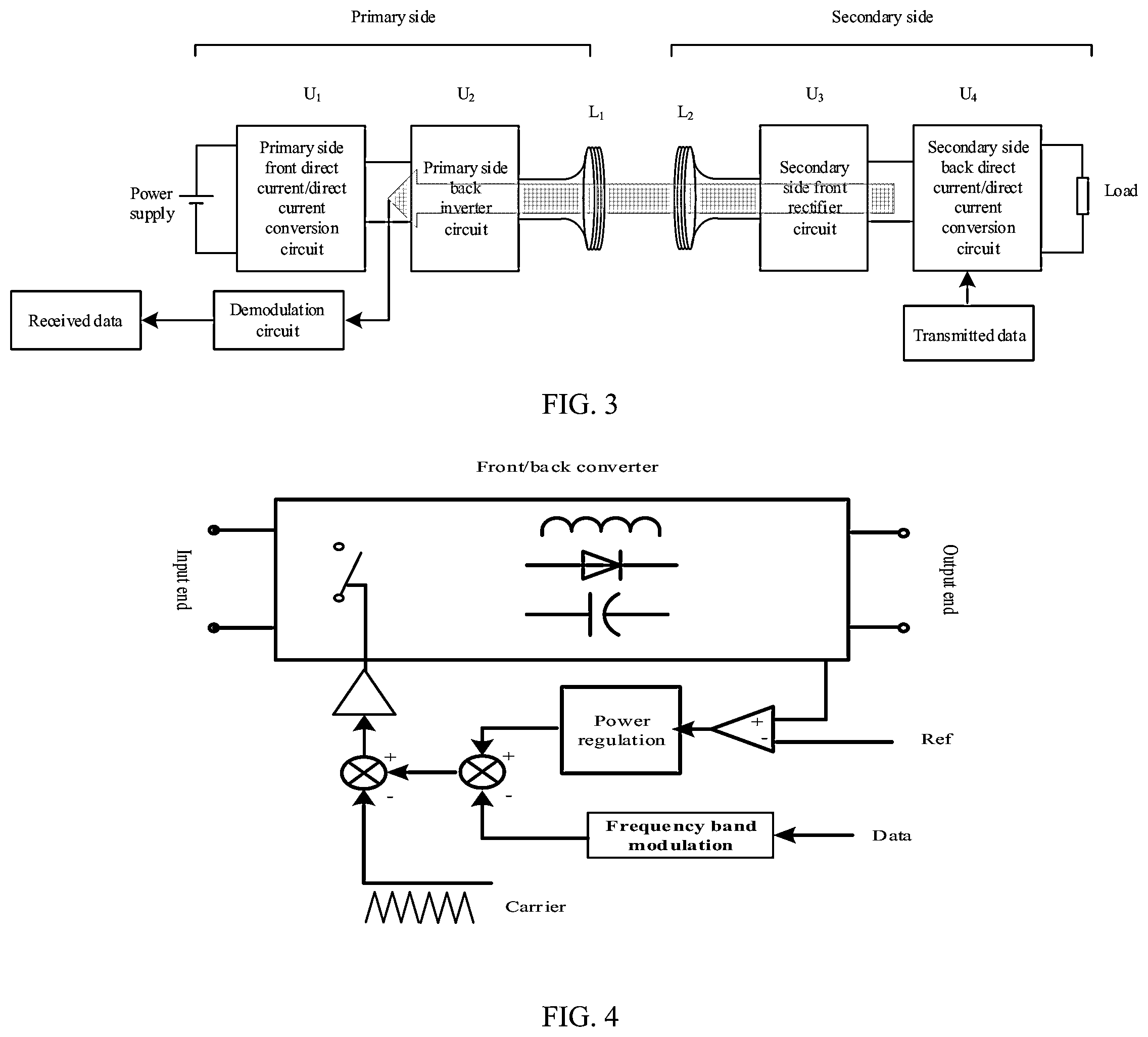 Patent US12126402 Figure 2 – Wireless power and data synchronous transfer system and data modulation method