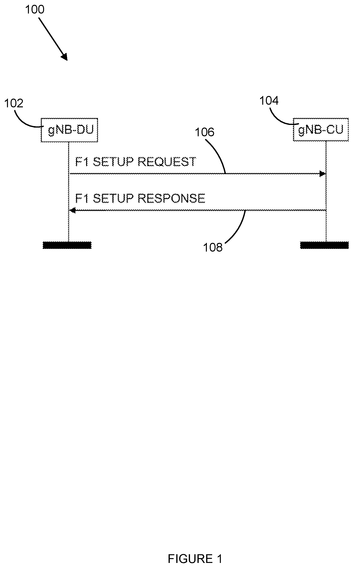 Patent US12126491 — Transport network layer associations on the F1 interface — Figure 1