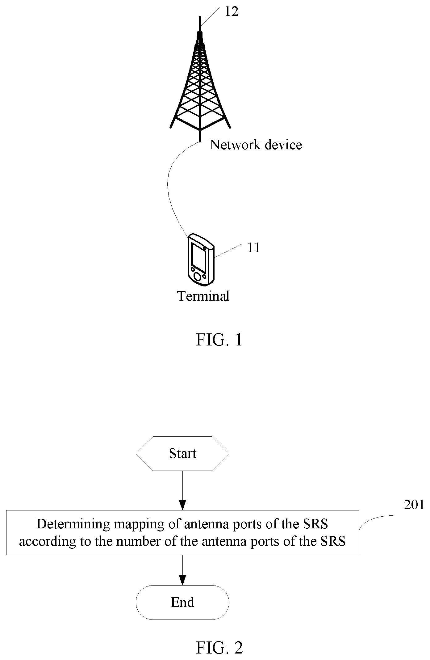 Patent US12126558 Figure 1 – Method for determining mapping of antenna ports, and terminal
