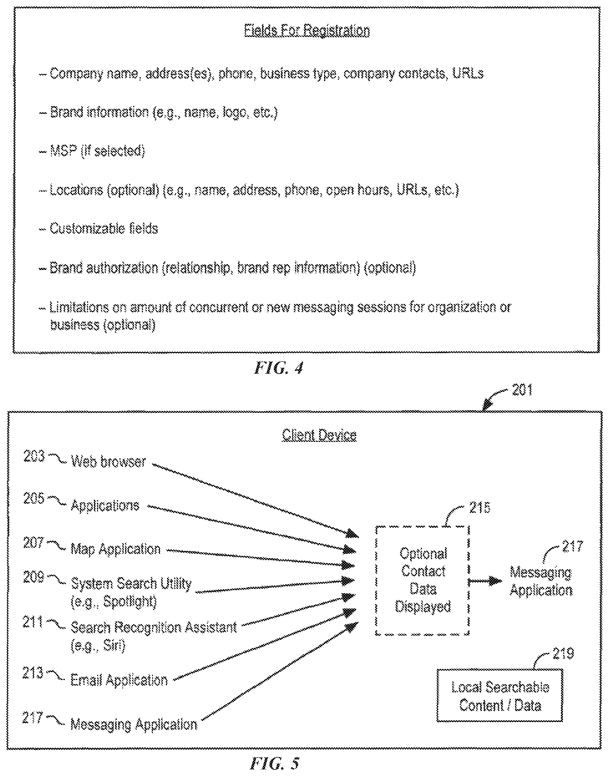 Patent US12126589 Figure 4 – Initiating a business messaging session