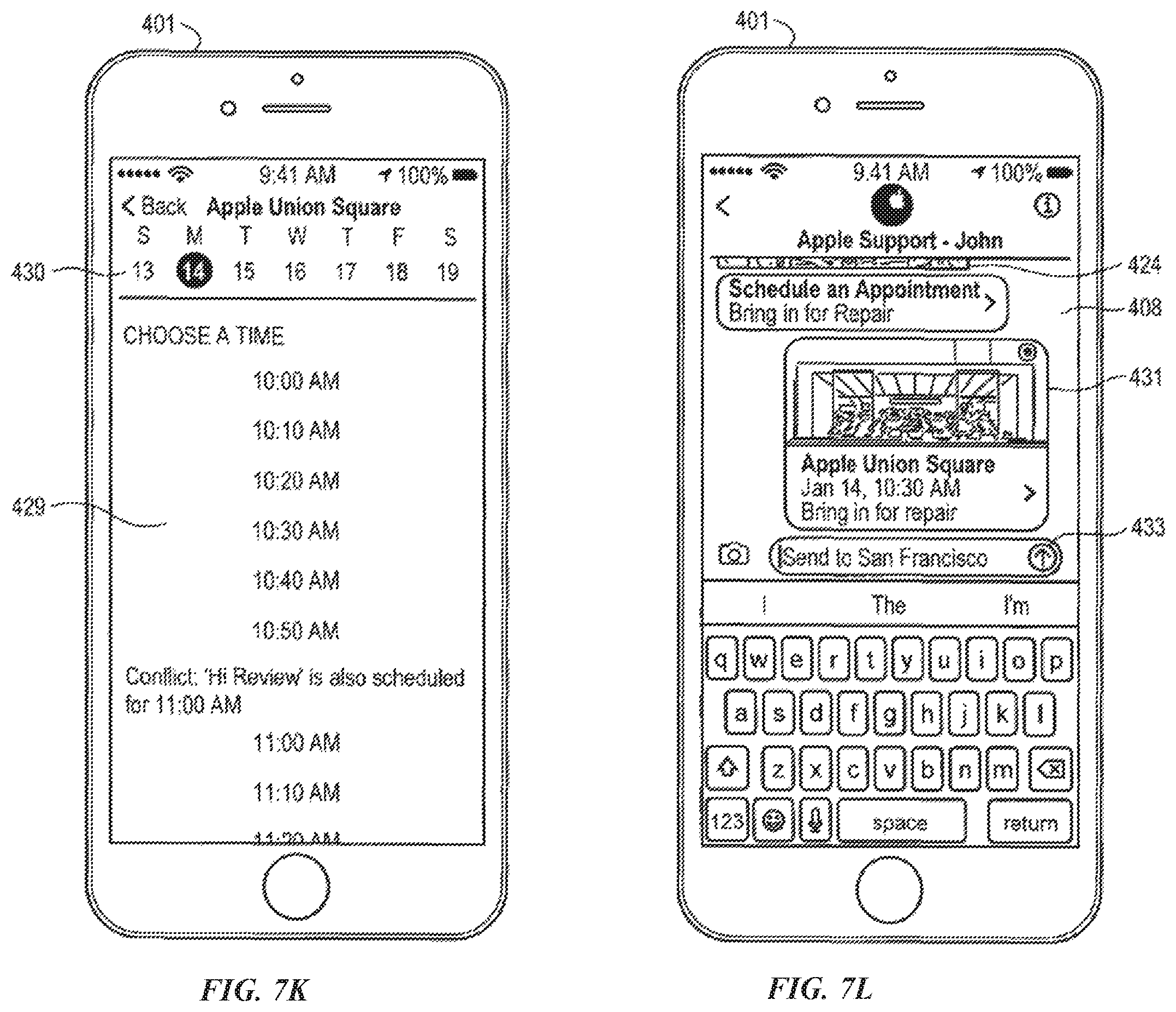 Patent US12126589 Figure 11 – Initiating a business messaging session