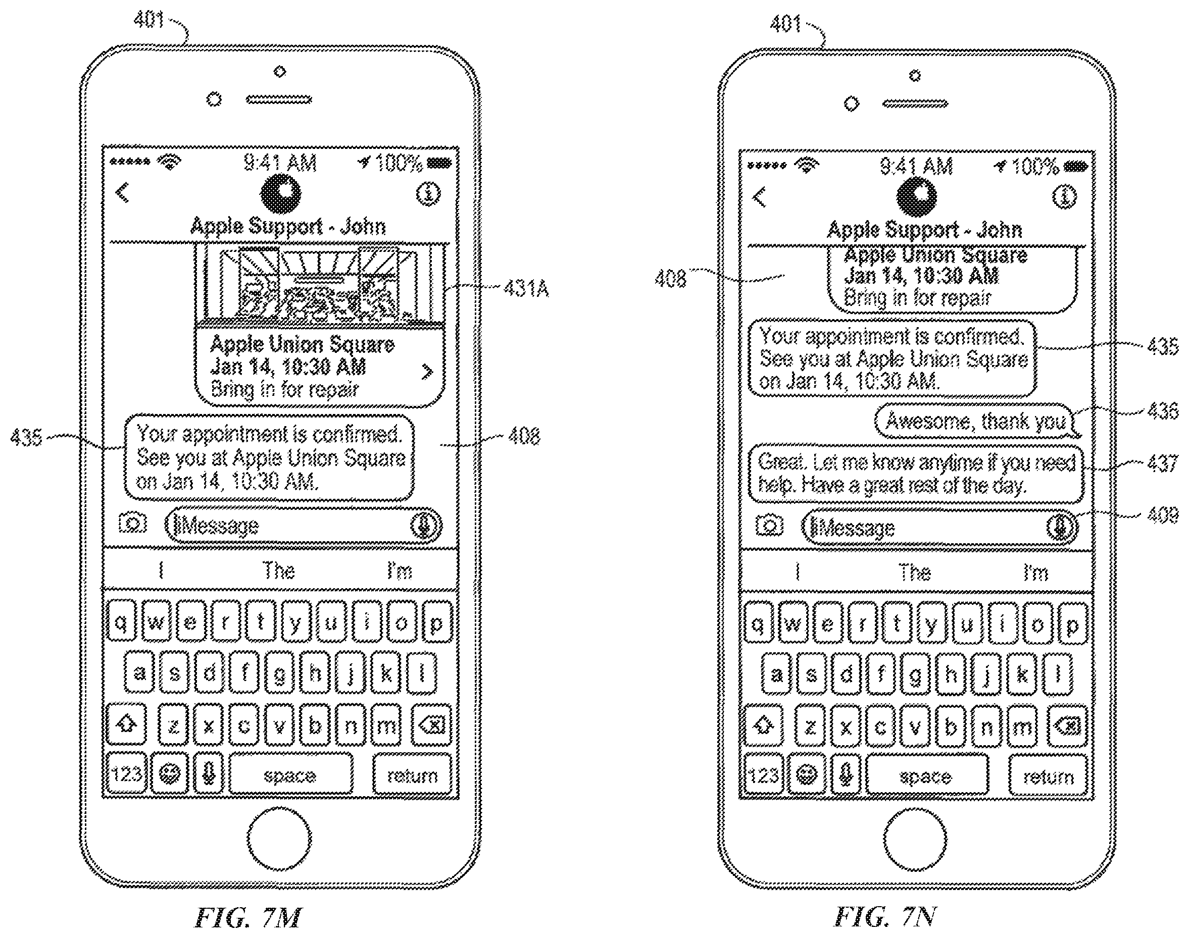 Patent US12126589 Figure 12 – Initiating a business messaging session
