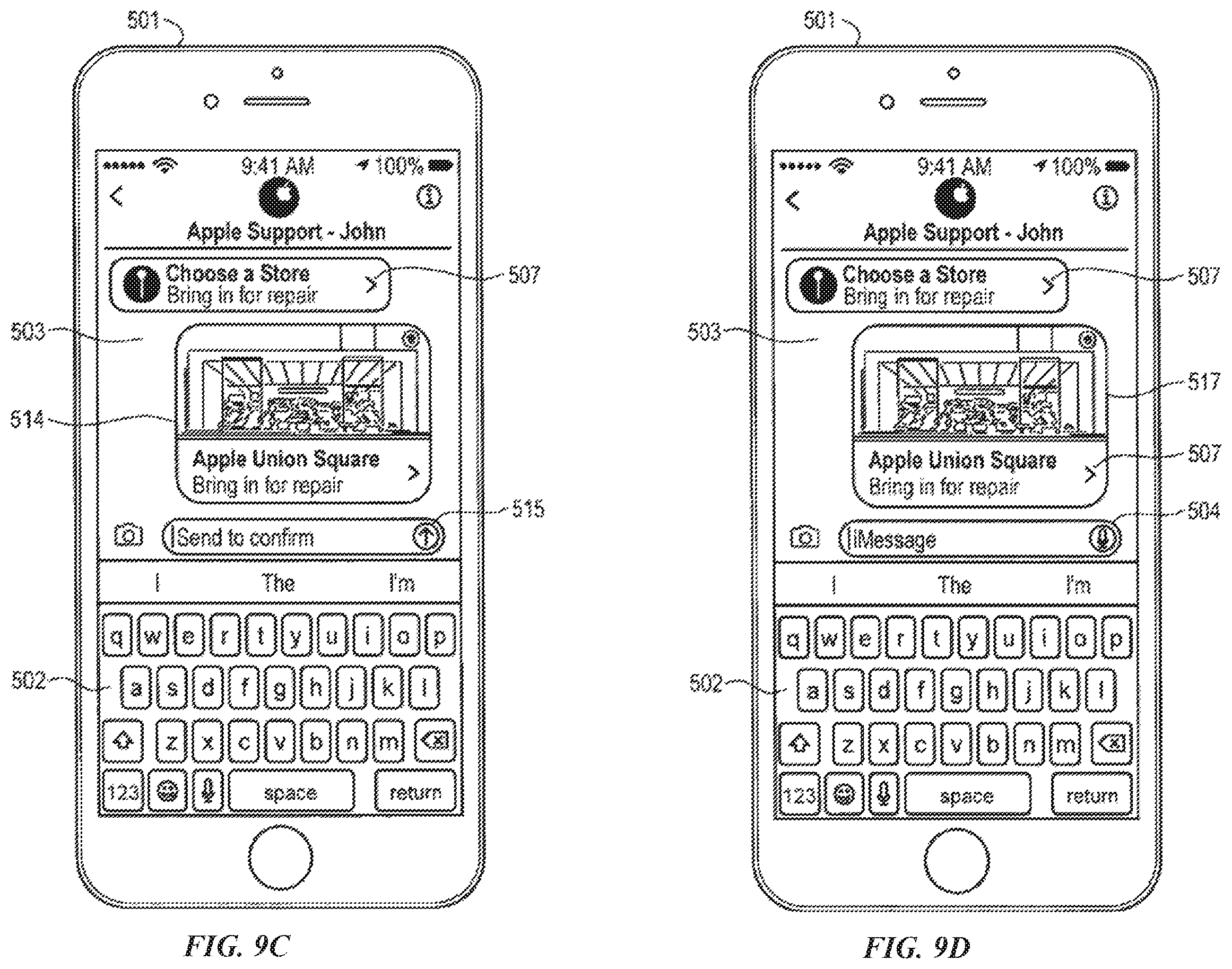 Patent US12126589 Figure 15 – Initiating a business messaging session