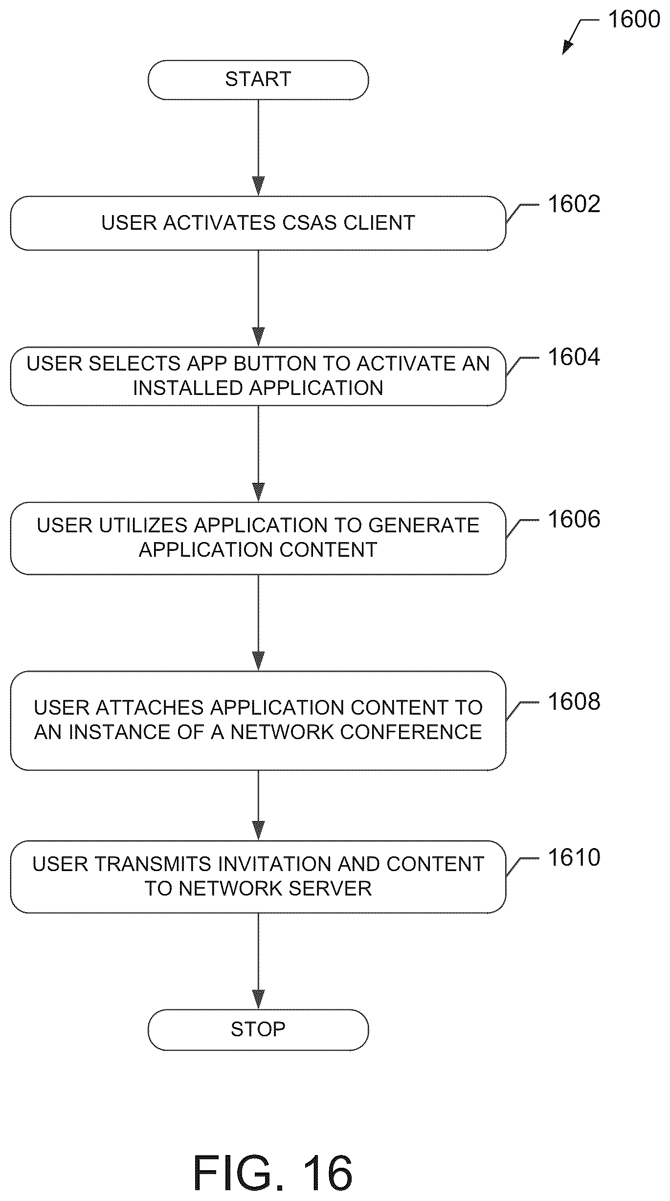 Patent US12126663 Figure 16 – Recording conference application activity associated with a network conference