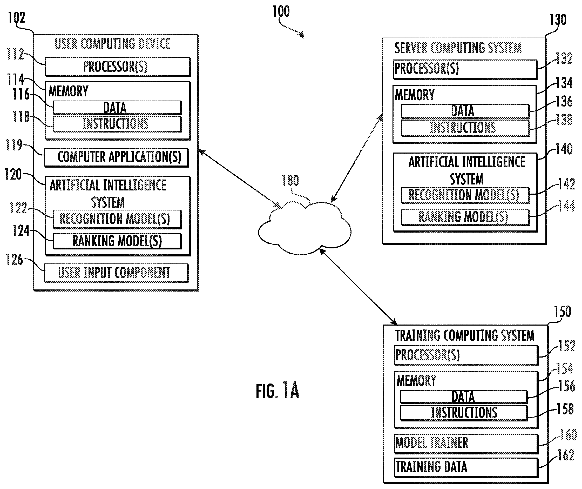 Patent US12126700 Figure 1 – System and method for selecting and providing available actions from one or more computer applications to a user