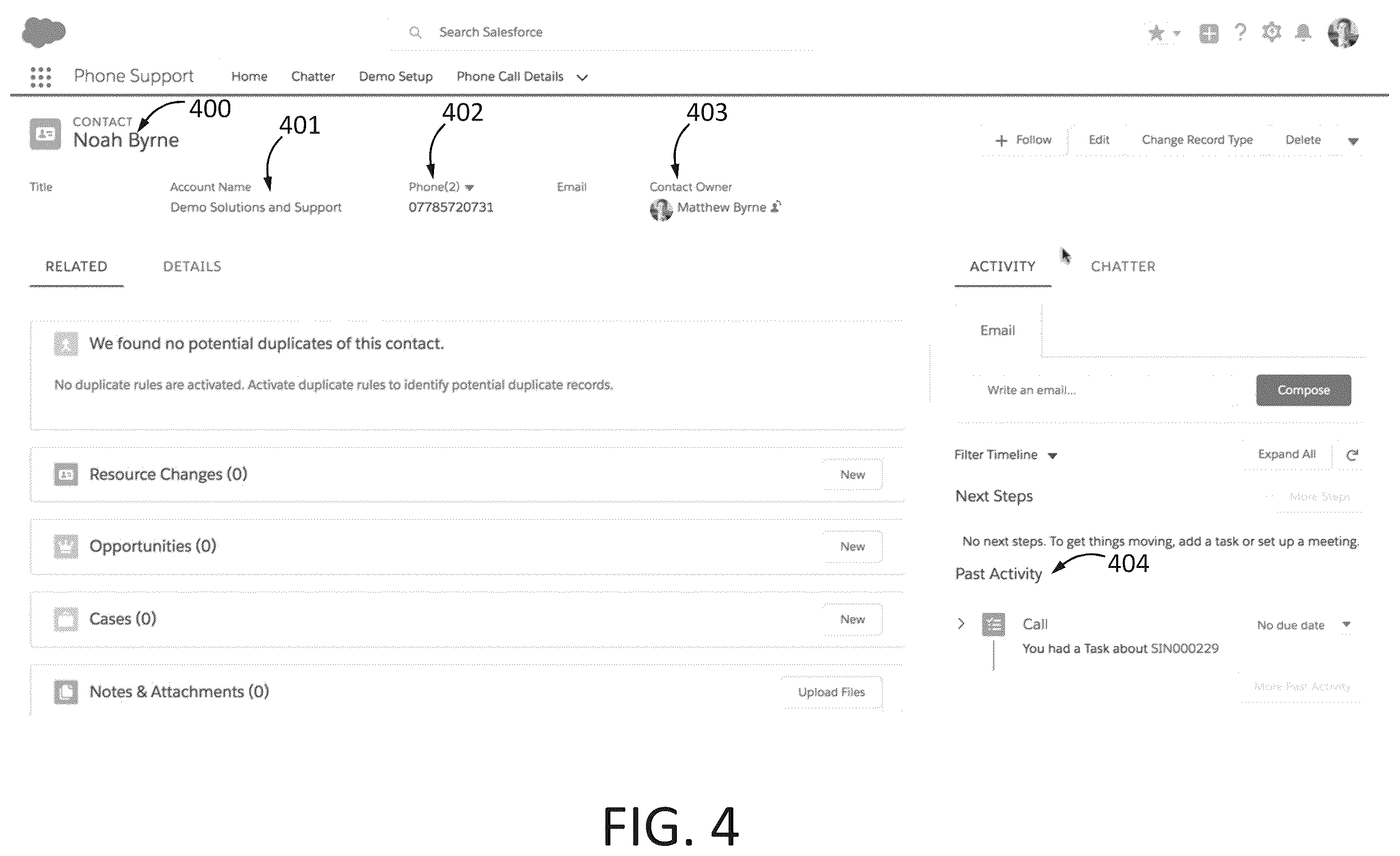 Patent US12126759 Figure 4 – Systems and methods of creating records based on call data