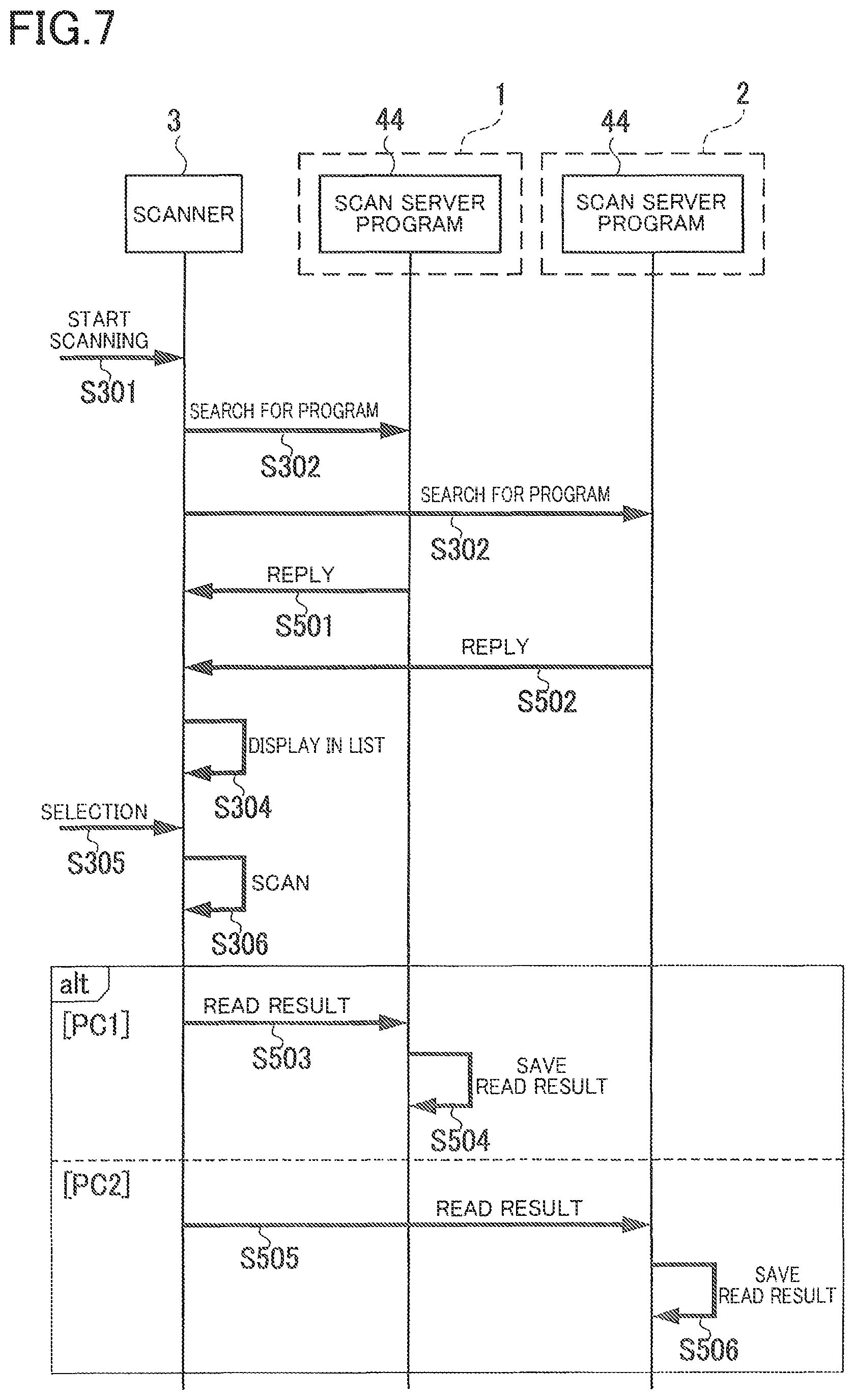 Patent US12126773 Figure 7 – Non-transitory storage medium storing program set readable by computer of information processing apparatus, method for obtaining read result, and information processing apparatus
