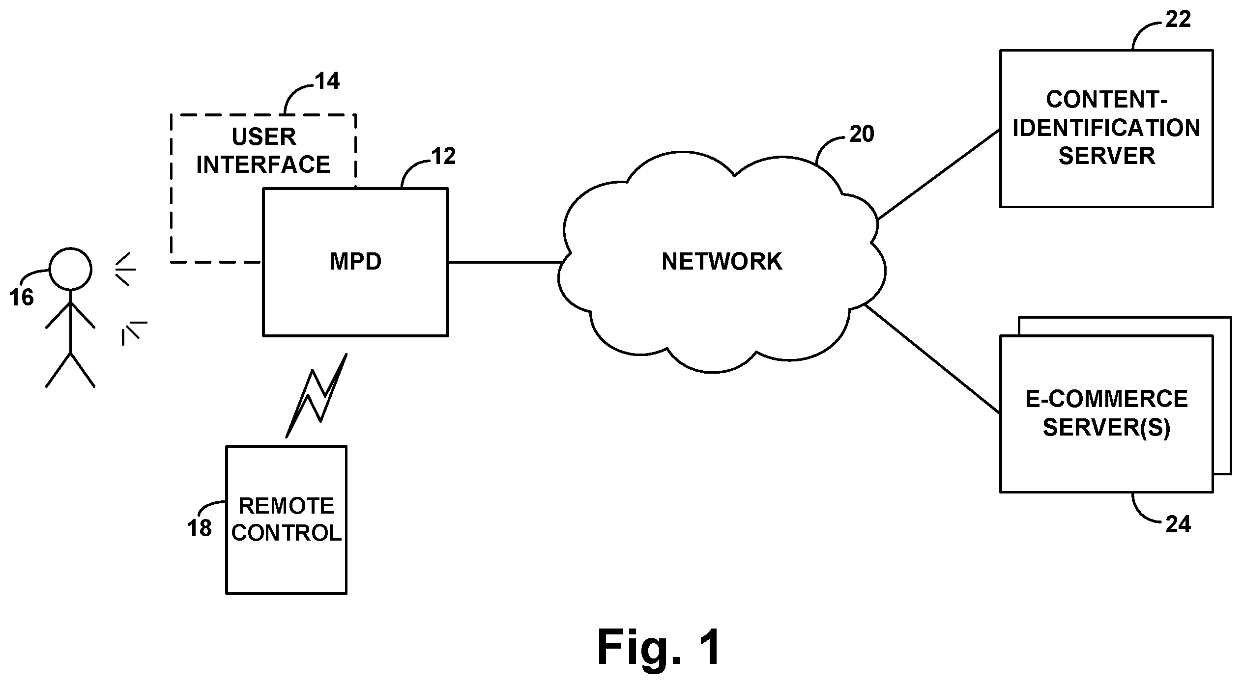 Patent US12126872 Figure 1 – Media presentation device with voice command feature
