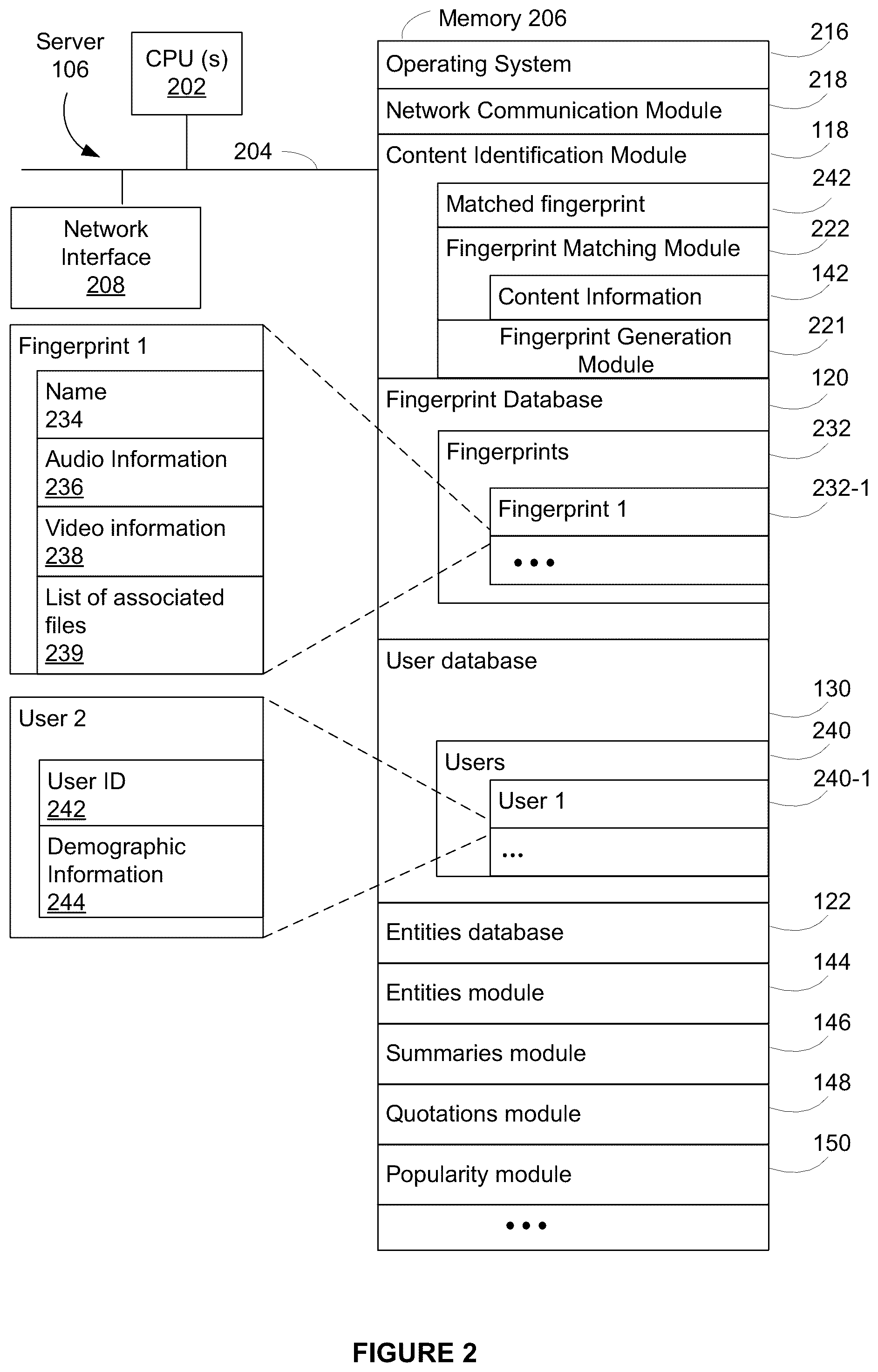 Patent US12126878 Figure 3 – Displaying information related to content playing on a device