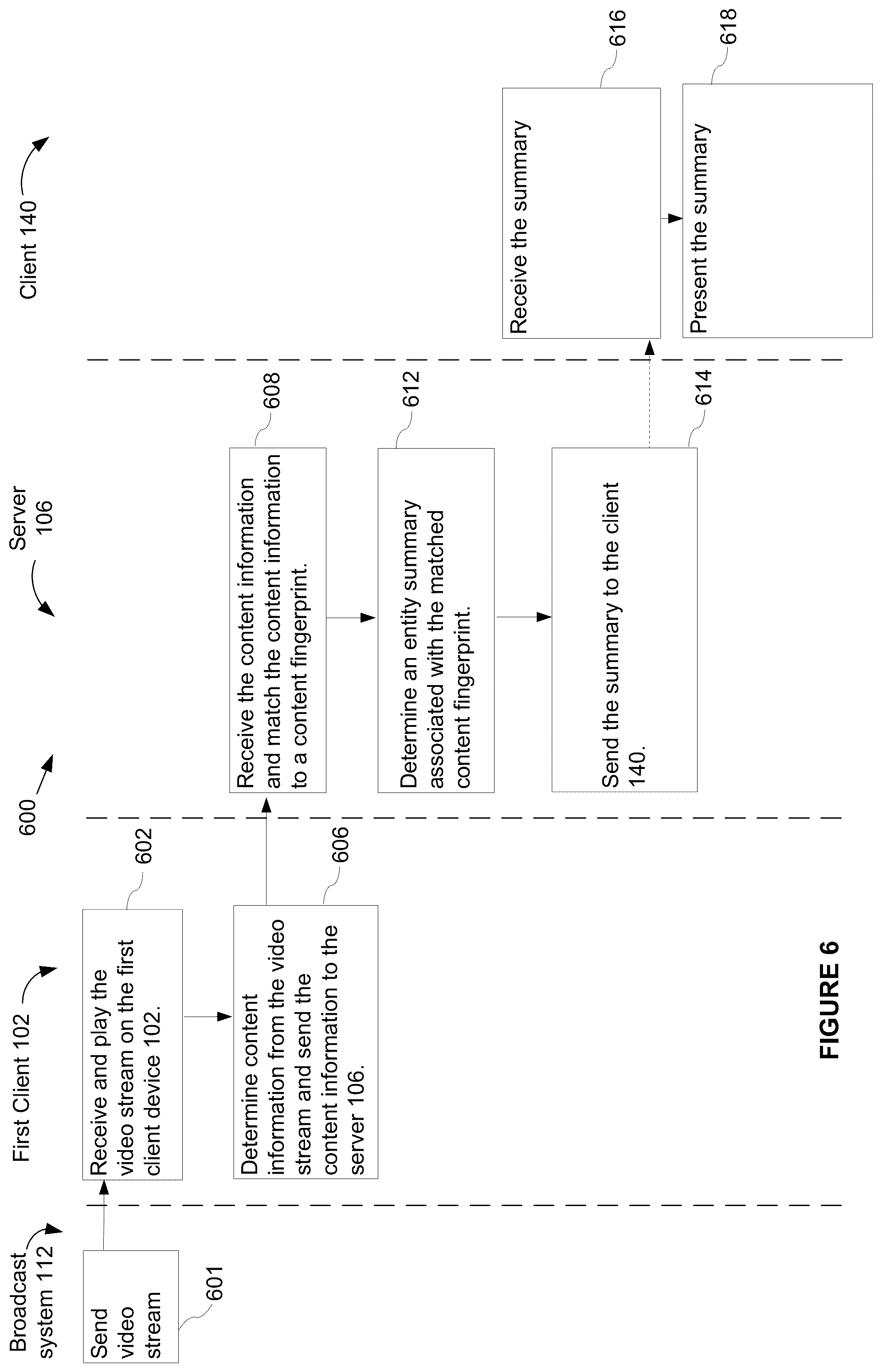 Patent US12126878 Figure 8 – Displaying information related to content playing on a device