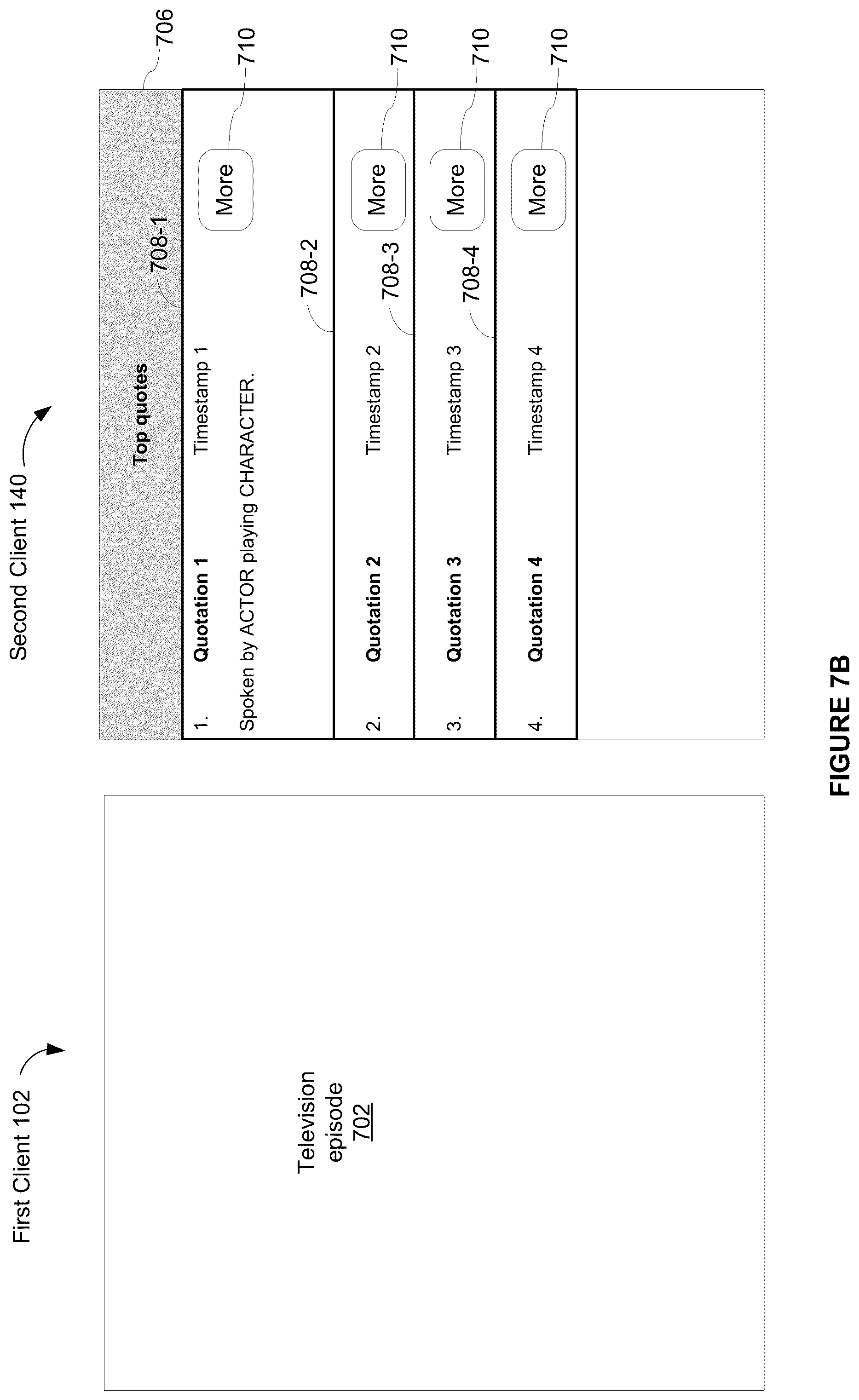Patent US12126878 Figure 10 – Displaying information related to content playing on a device