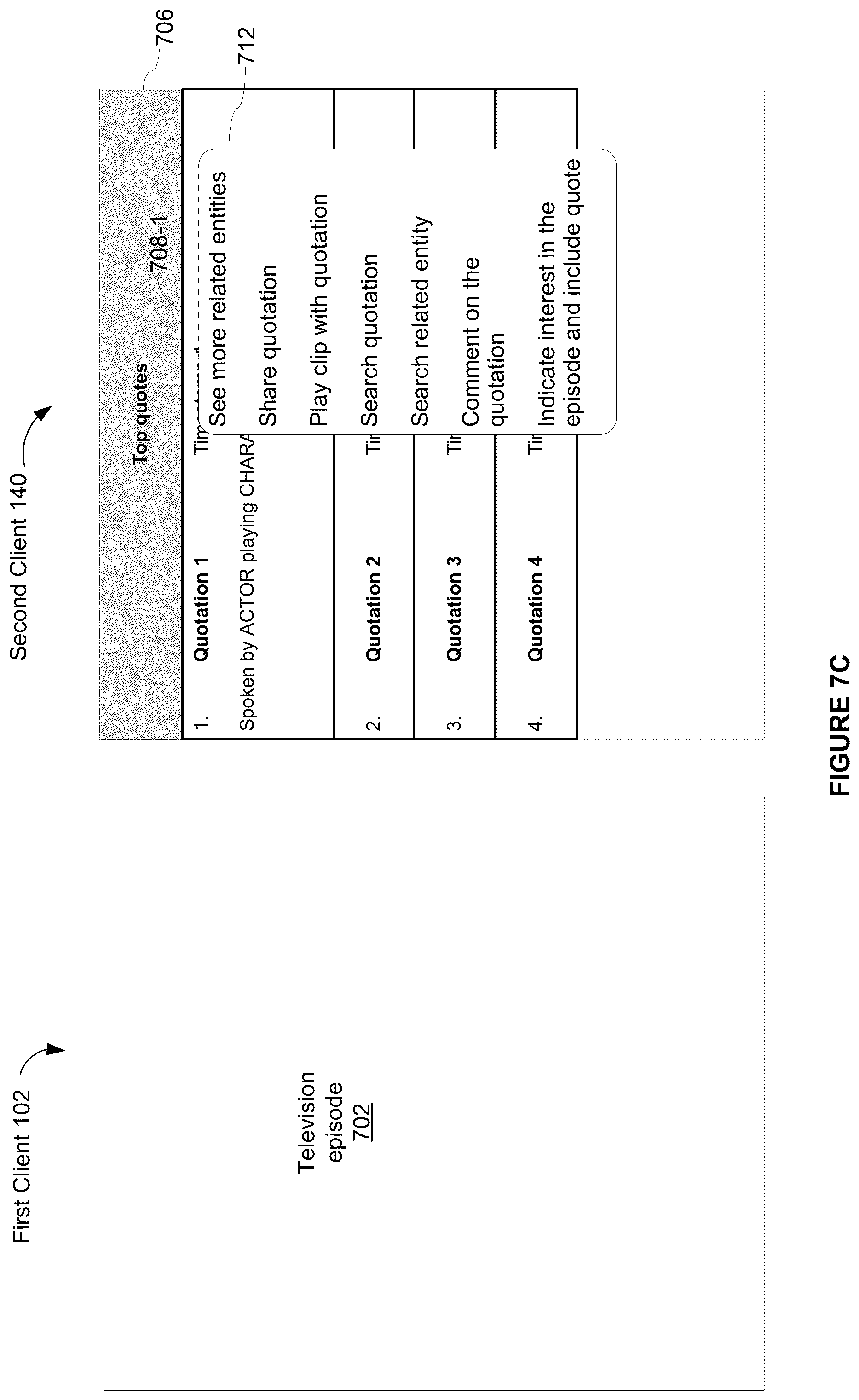 Patent US12126878 Figure 11 – Displaying information related to content playing on a device