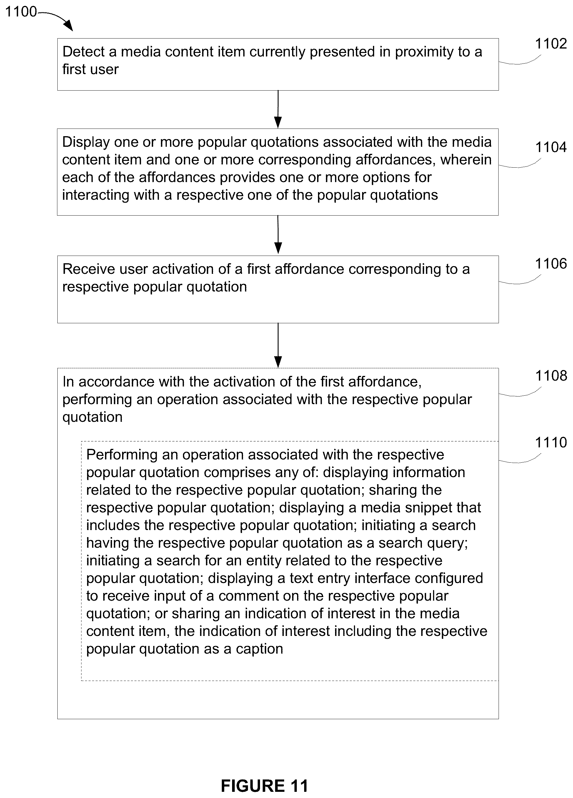 Patent US12126878 Figure 17 – Displaying information related to content playing on a device